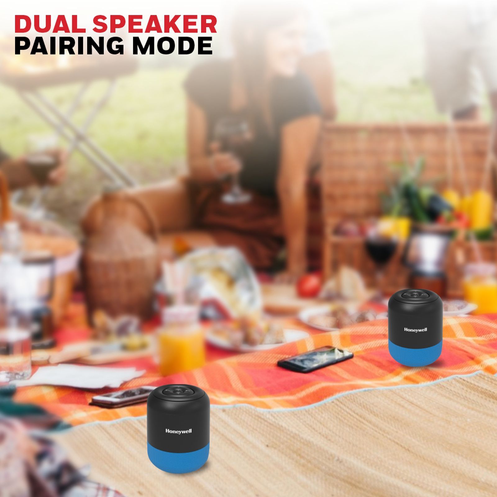 Honeywell Moxie V200 5W Portable Bluetooth Speaker (IPX4 Water Resistant, 52 mm Drivers, Stereo Channel, Blue) Honeywell Moxie V200 5W Portable Bluetooth Speaker (IPX4 Water Resistant, 52 mm Drivers, Stereo Channel, Blue)_7