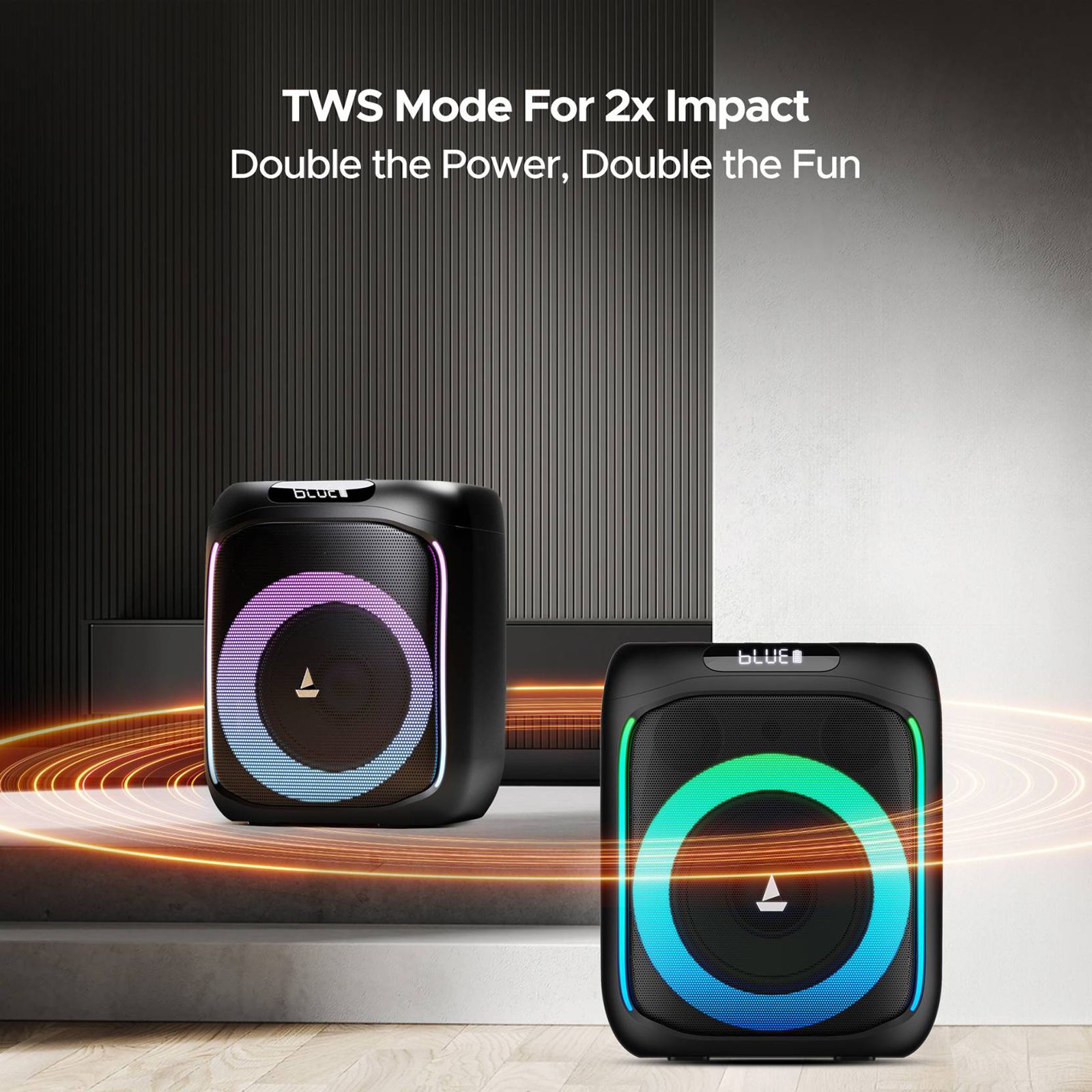 boAt Partypal 185 50W Bluetooth Party Speaker with Mic (TWS Mode, Stereo Channel, Midnight Black) boAt Partypal 185 50W Bluetooth Party Speaker with Mic (TWS Mode, Stereo Channel, Midnight Black)_7