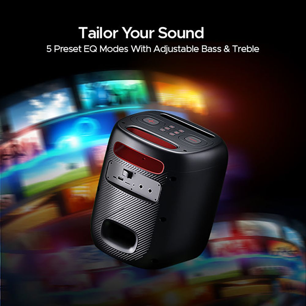 boAt Partypal 185 50W Bluetooth Party Speaker with Mic (TWS Mode, Stereo Channel, Midnight Black) boAt Partypal 185 50W Bluetooth Party Speaker with Mic (TWS Mode, Stereo Channel, Midnight Black)_10