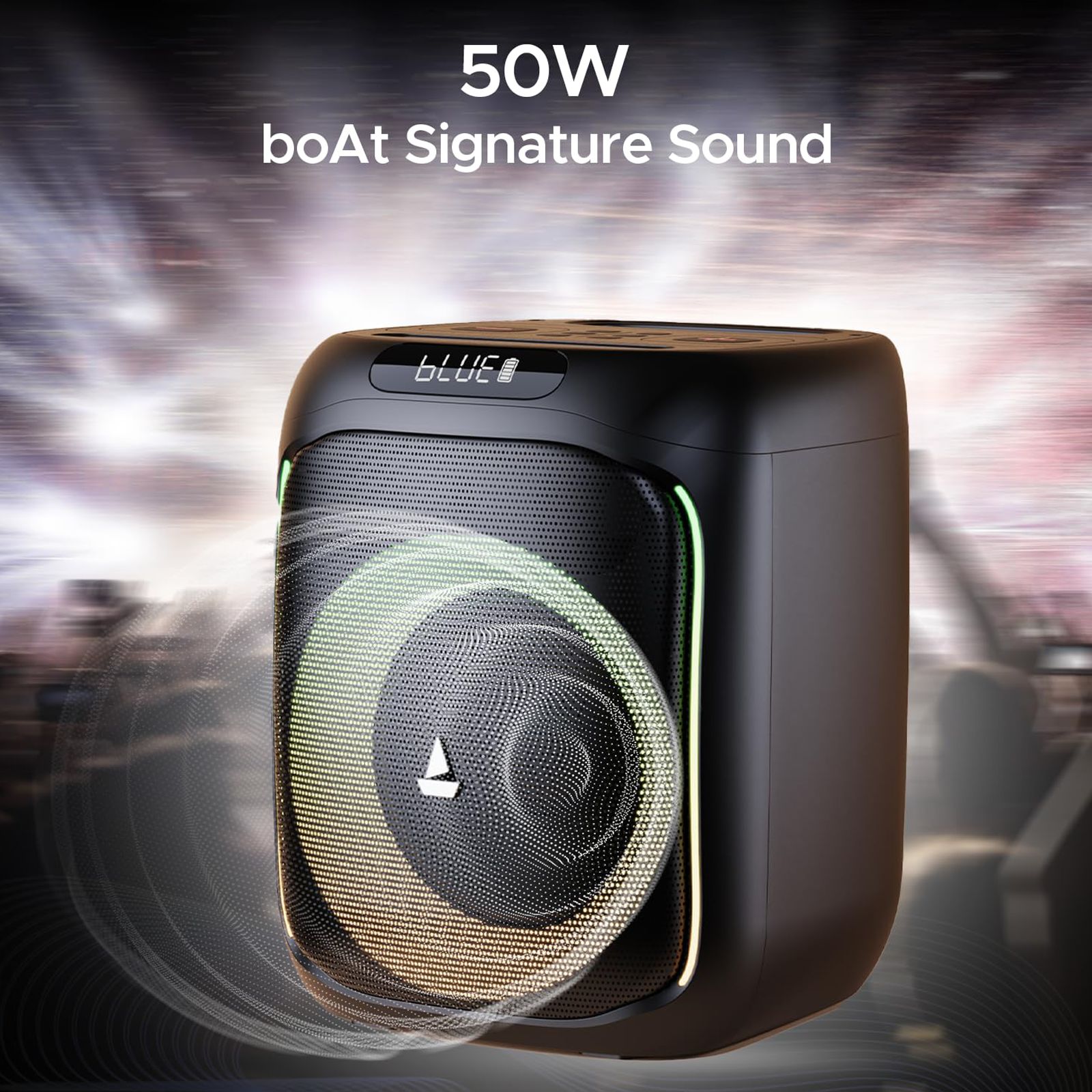 boAt Partypal 185 50W Bluetooth Party Speaker with Mic (TWS Mode, Stereo Channel, Midnight Black) boAt Partypal 185 50W Bluetooth Party Speaker with Mic (TWS Mode, Stereo Channel, Midnight Black)_13