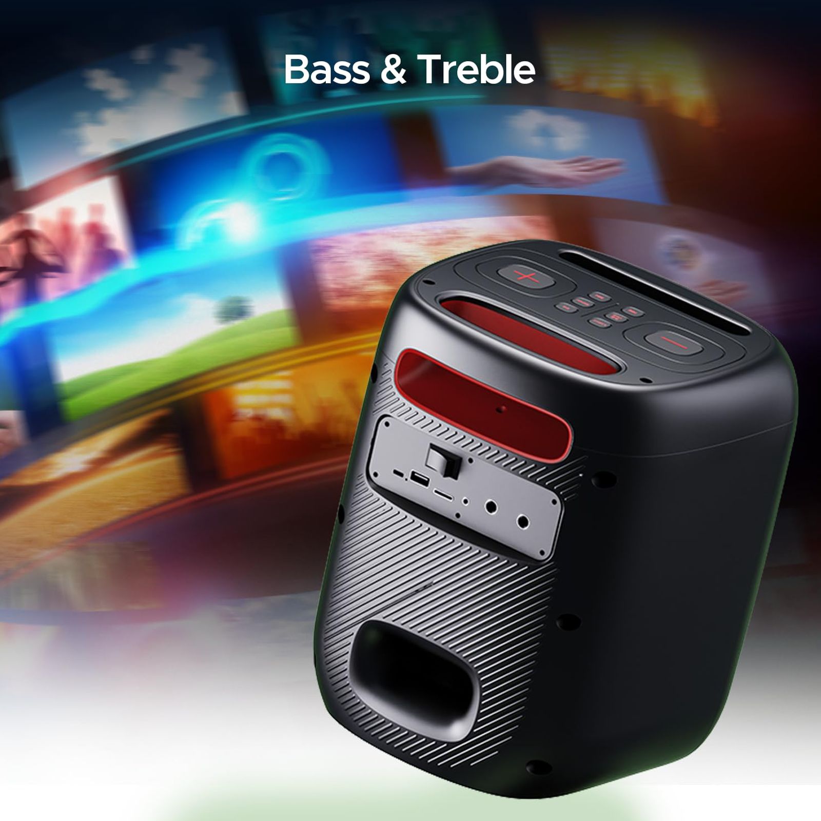 boAt Partypal 185 50W Bluetooth Party Speaker with Mic (TWS Mode, Stereo Channel, Midnight Black) boAt Partypal 185 50W Bluetooth Party Speaker with Mic (TWS Mode, Stereo Channel, Midnight Black)_15