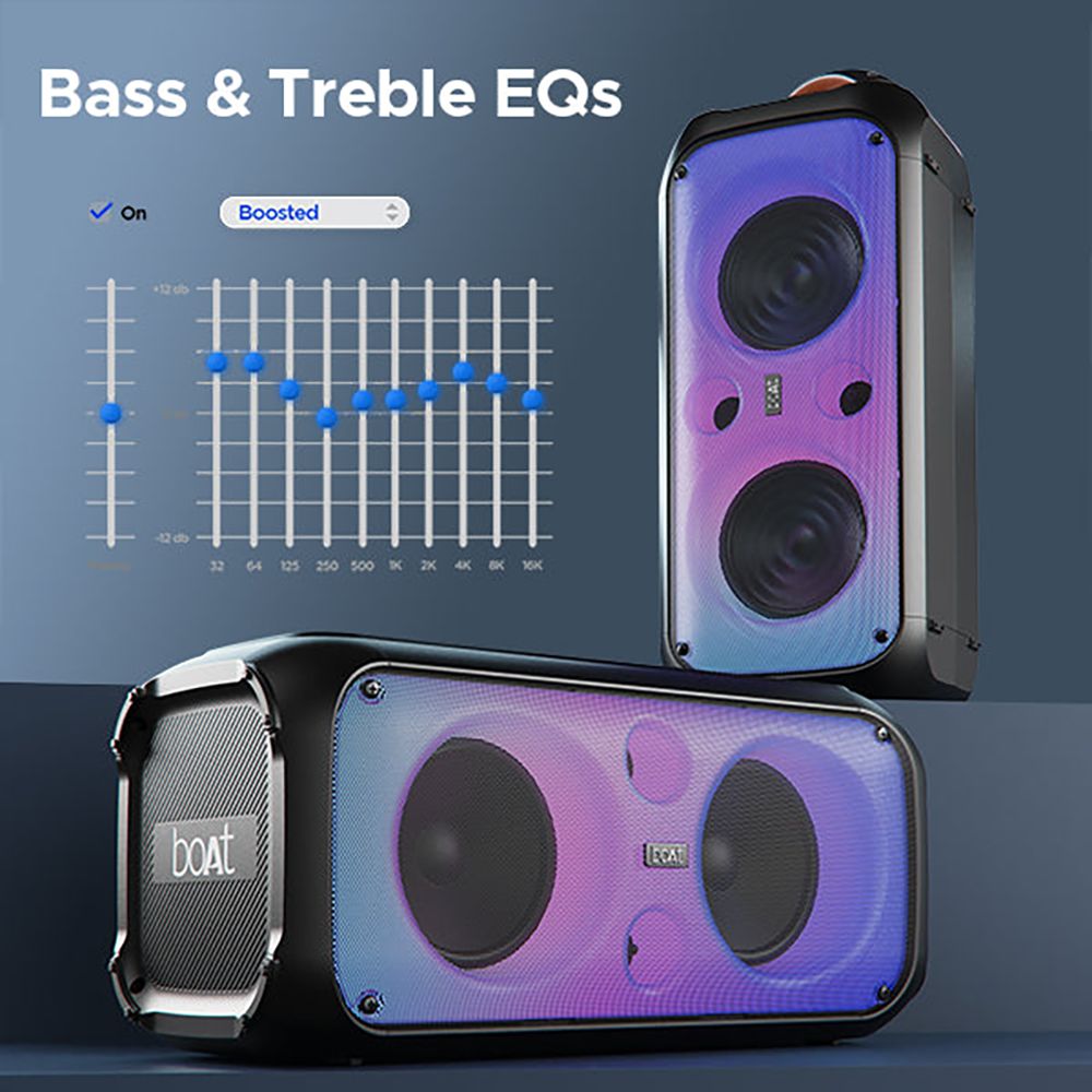 boAt Party Pal 300 120W Bluetooth Party Speaker with Mic (Bass & Treble EQs, Mono Channel, Premium Black) boAt Party Pal 300 120W Bluetooth Party Speaker with Mic (Bass & Treble EQs, Mono Channel, Premium Black)_12