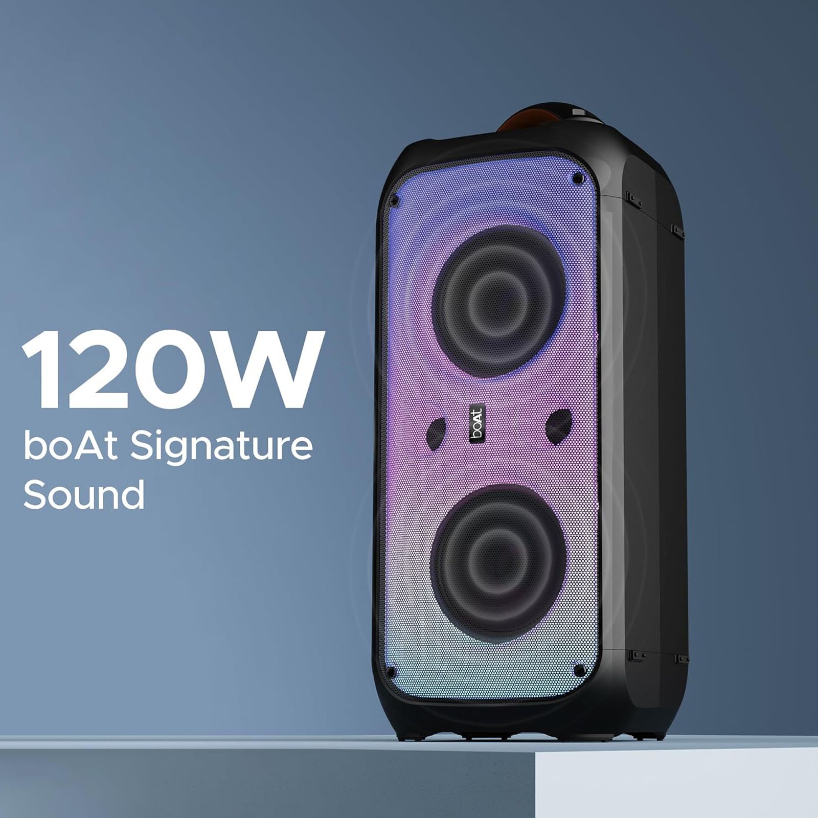 boAt Party Pal 300 120W Bluetooth Party Speaker with Mic (Bass & Treble EQs, Mono Channel, Premium Black) boAt Party Pal 300 120W Bluetooth Party Speaker with Mic (Bass & Treble EQs, Mono Channel, Premium Black)_15