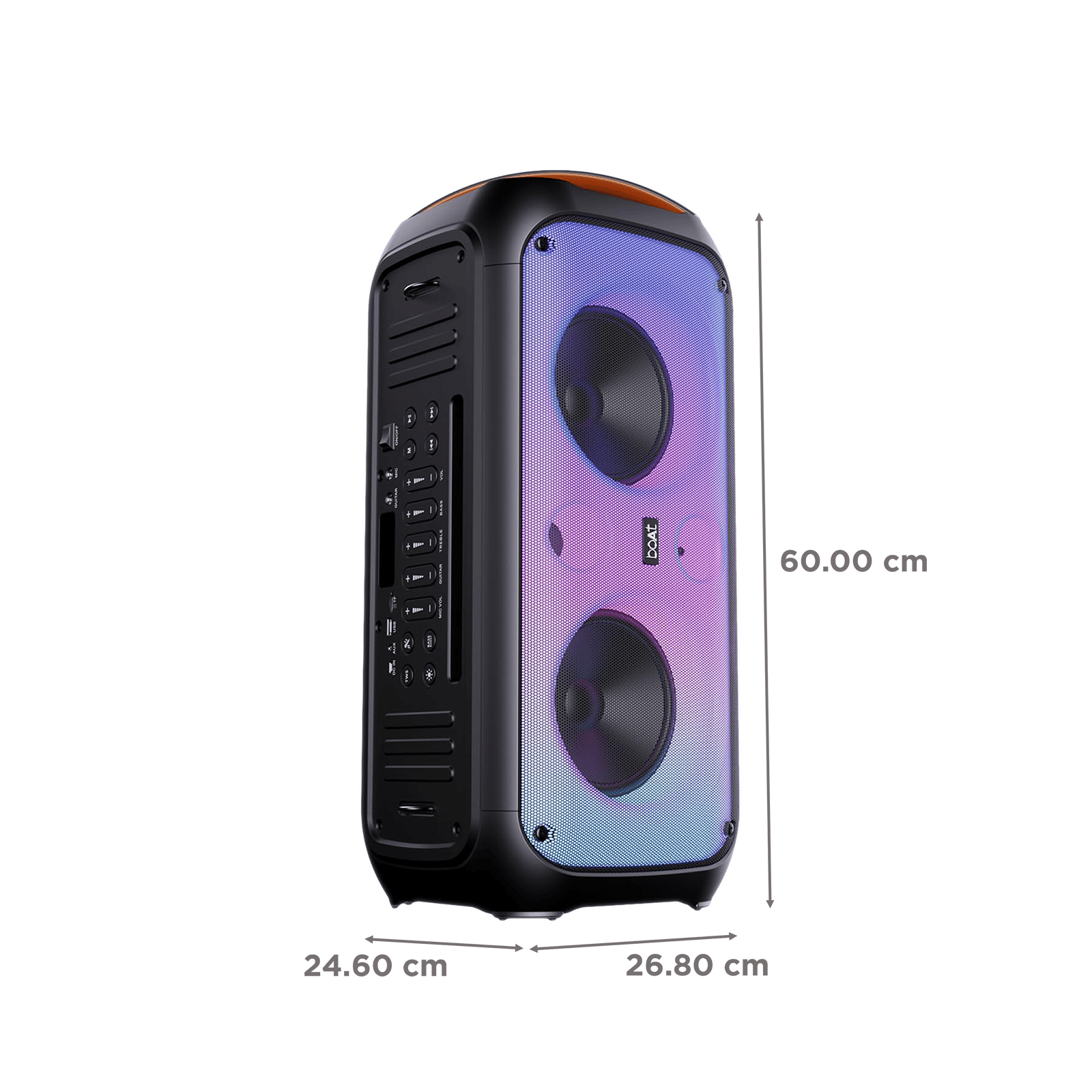 boAt Party Pal 300 120W Bluetooth Party Speaker with Mic (Bass & Treble EQs, Mono Channel, Premium Black) boAt Party Pal 300 120W Bluetooth Party Speaker with Mic (Bass & Treble EQs, Mono Channel, Premium Black)_3