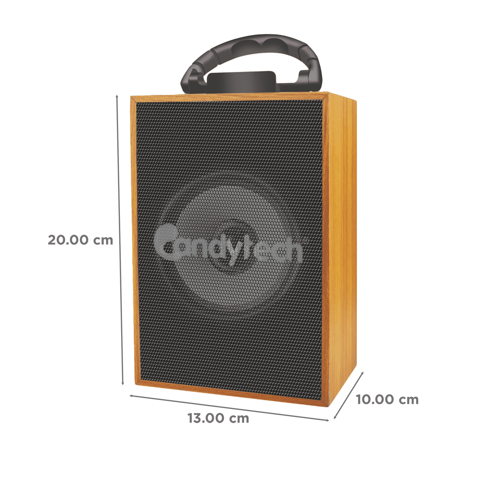 Candytech Beatbox 5W Portable Bluetooth Speaker (6 To 8 Hours of Playtime, Wooden Black)_2