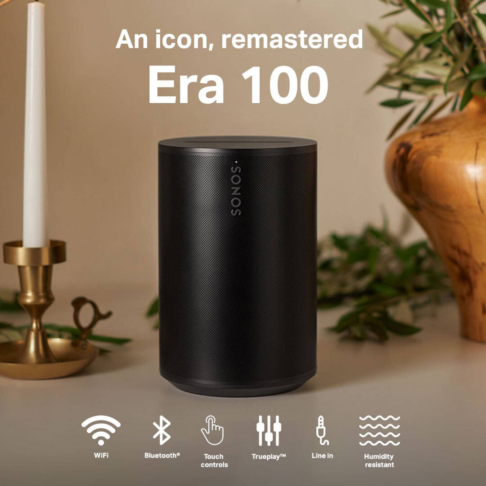 SONOS Era 100 (Next Gen) with Built-in Alexa Smart Wi-Fi Speaker (Touch Control, Black) SONOS Era 100 (Next Gen) with Built-in Alexa Smart Wi-Fi Speaker (Touch Control, Black)_16