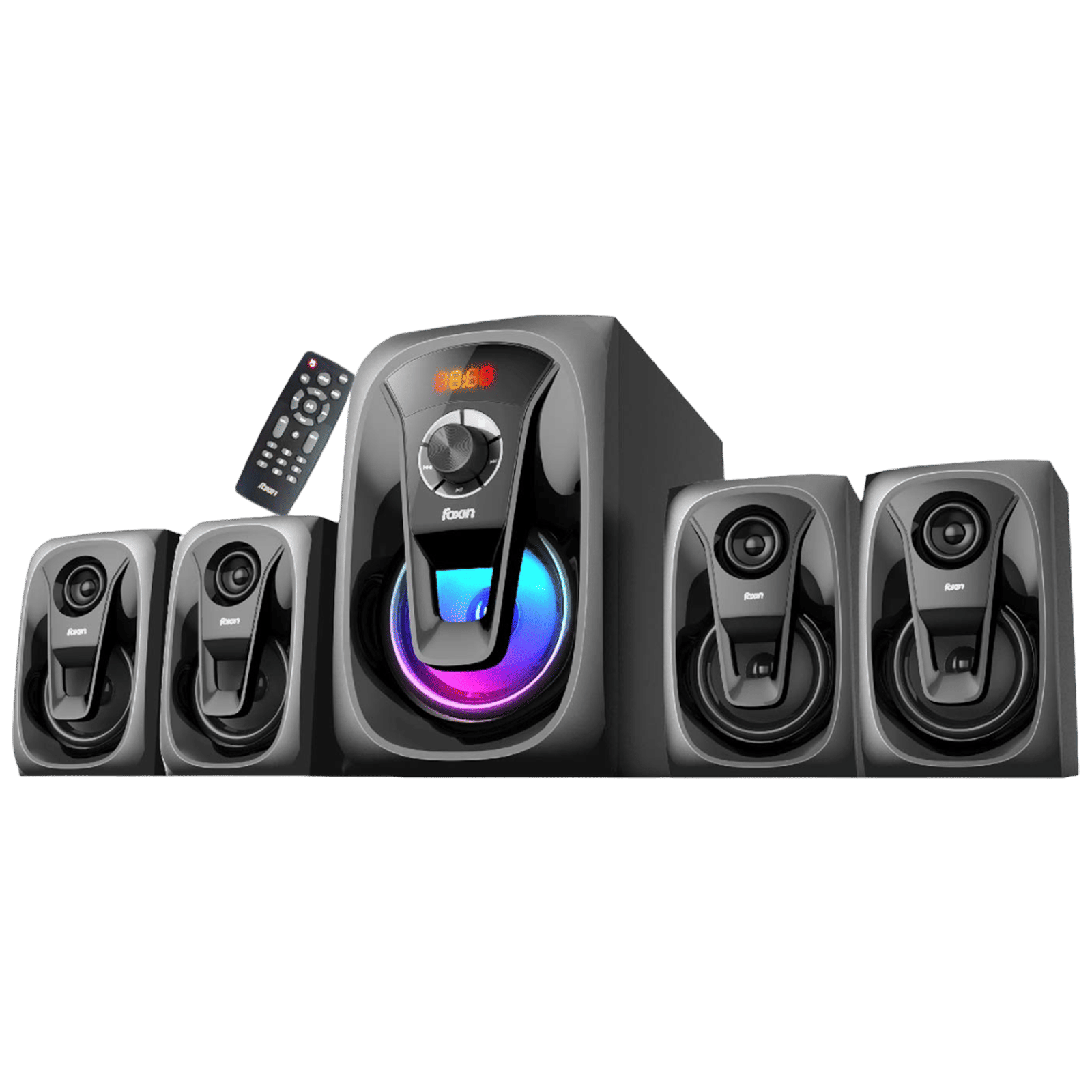 foxin FMS 5400 90W Multimedia Speaker (Bluetooth Connectivity, 4.1 Channel, Black) foxin FMS 5400 90W Multimedia Speaker (Bluetooth Connectivity, 4.1 Channel, Black)_1