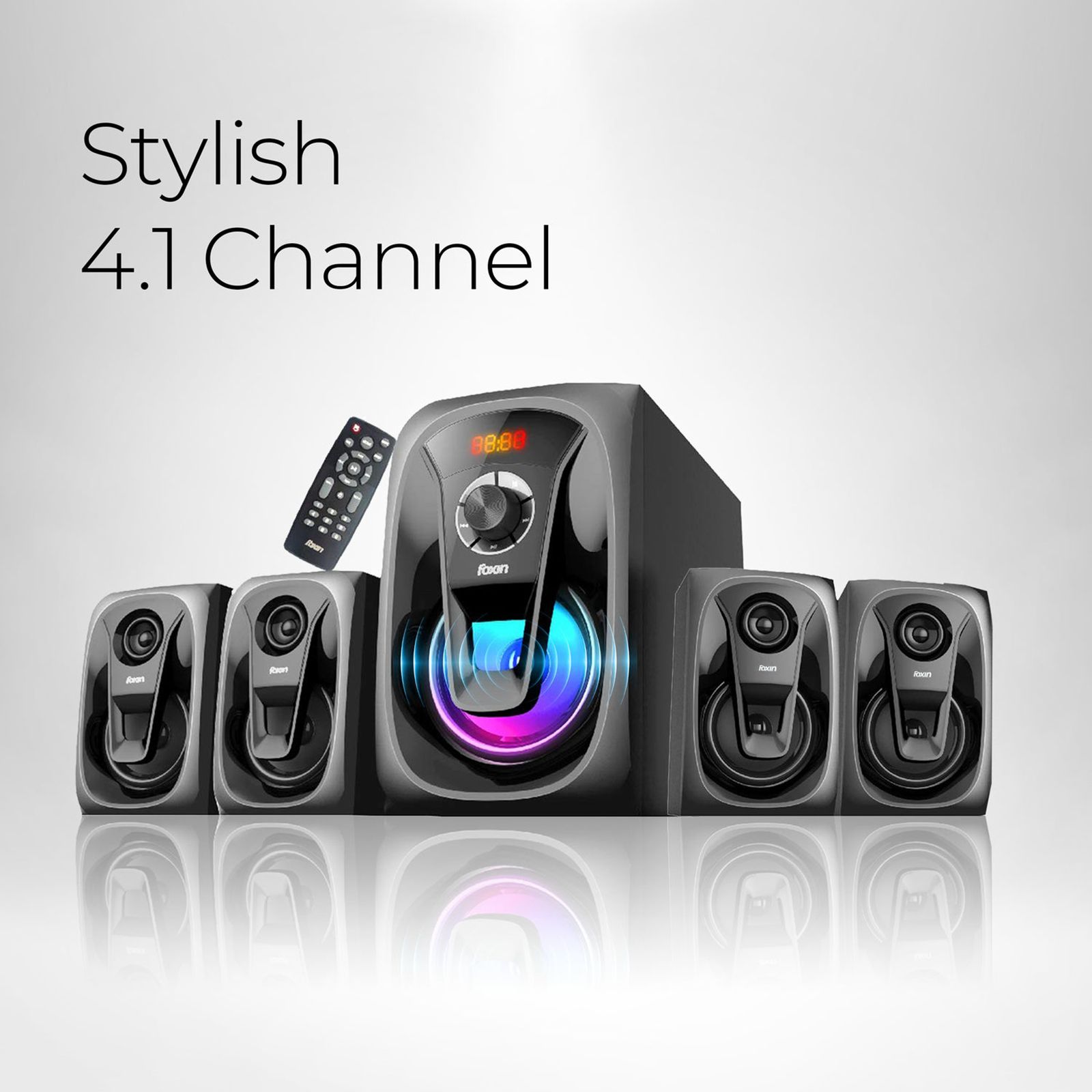 foxin FMS 5400 90W Multimedia Speaker (Bluetooth Connectivity, 4.1 Channel, Black) foxin FMS 5400 90W Multimedia Speaker (Bluetooth Connectivity, 4.1 Channel, Black)_8