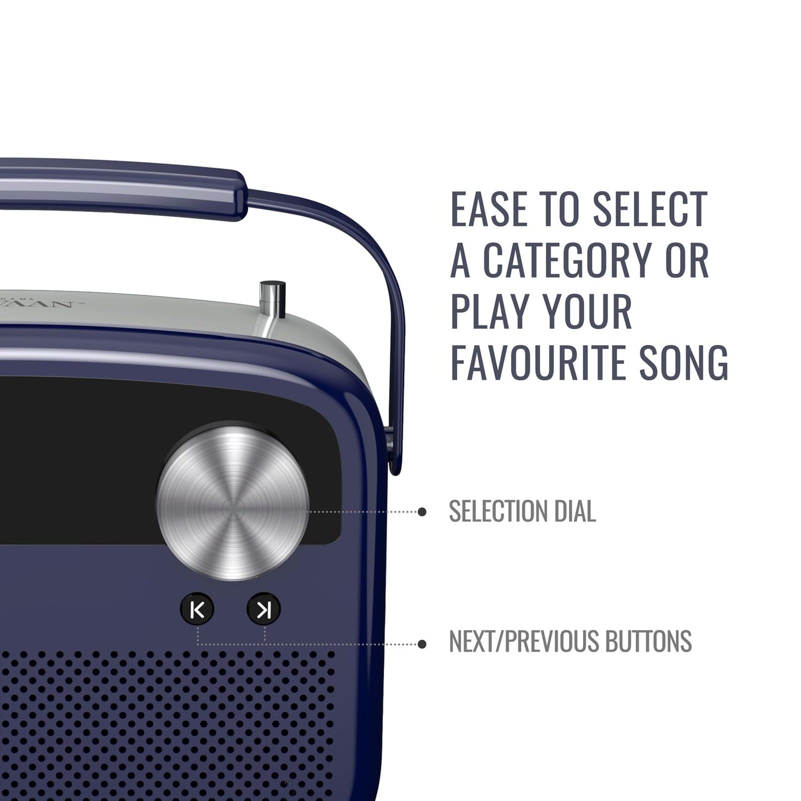 SAREGAMA Carvaan Lite 20 Watts Portable Bluetooth Speaker(5 Hours Playtime, SCL 190, Royal Blue)_11