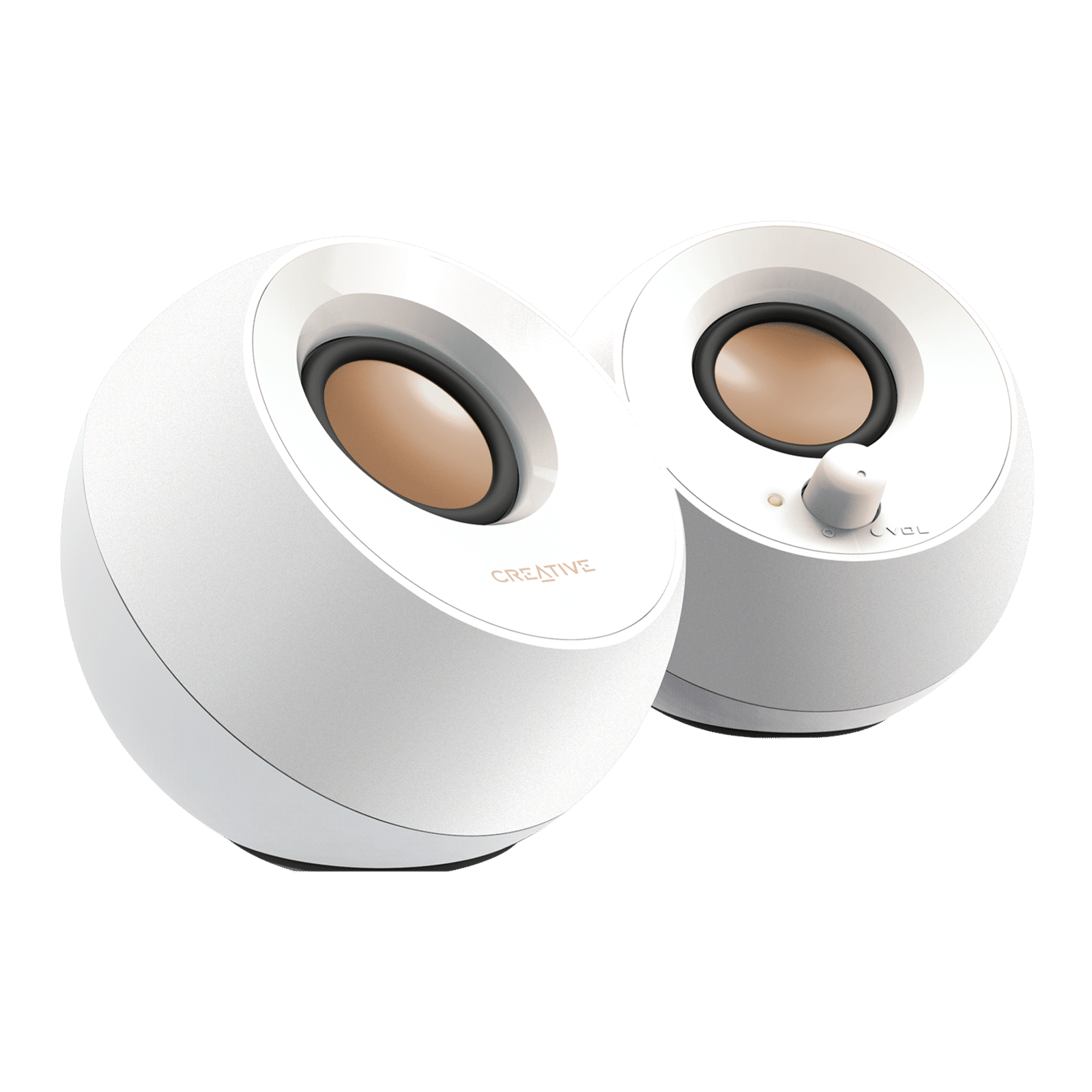 Creative Pebble 4.4W Multimedia Speaker (45 Degree Elevated Drivers, 2.0 Channel, White) Creative Pebble 4.4W Multimedia Speaker (45 Degree Elevated Drivers, 2.0 Channel, White)_1