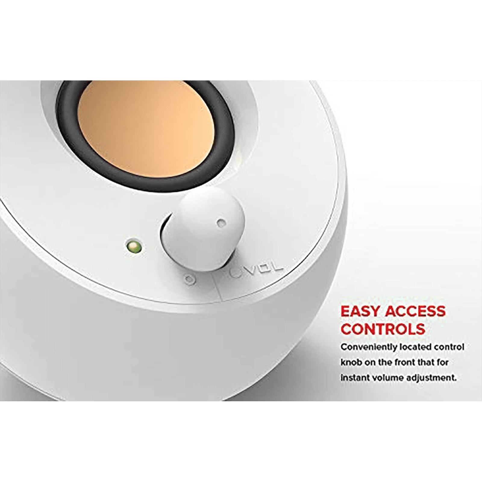 Creative Pebble 4.4W Multimedia Speaker (45 Degree Elevated Drivers, 2.0 Channel, White) Creative Pebble 4.4W Multimedia Speaker (45 Degree Elevated Drivers, 2.0 Channel, White)_8