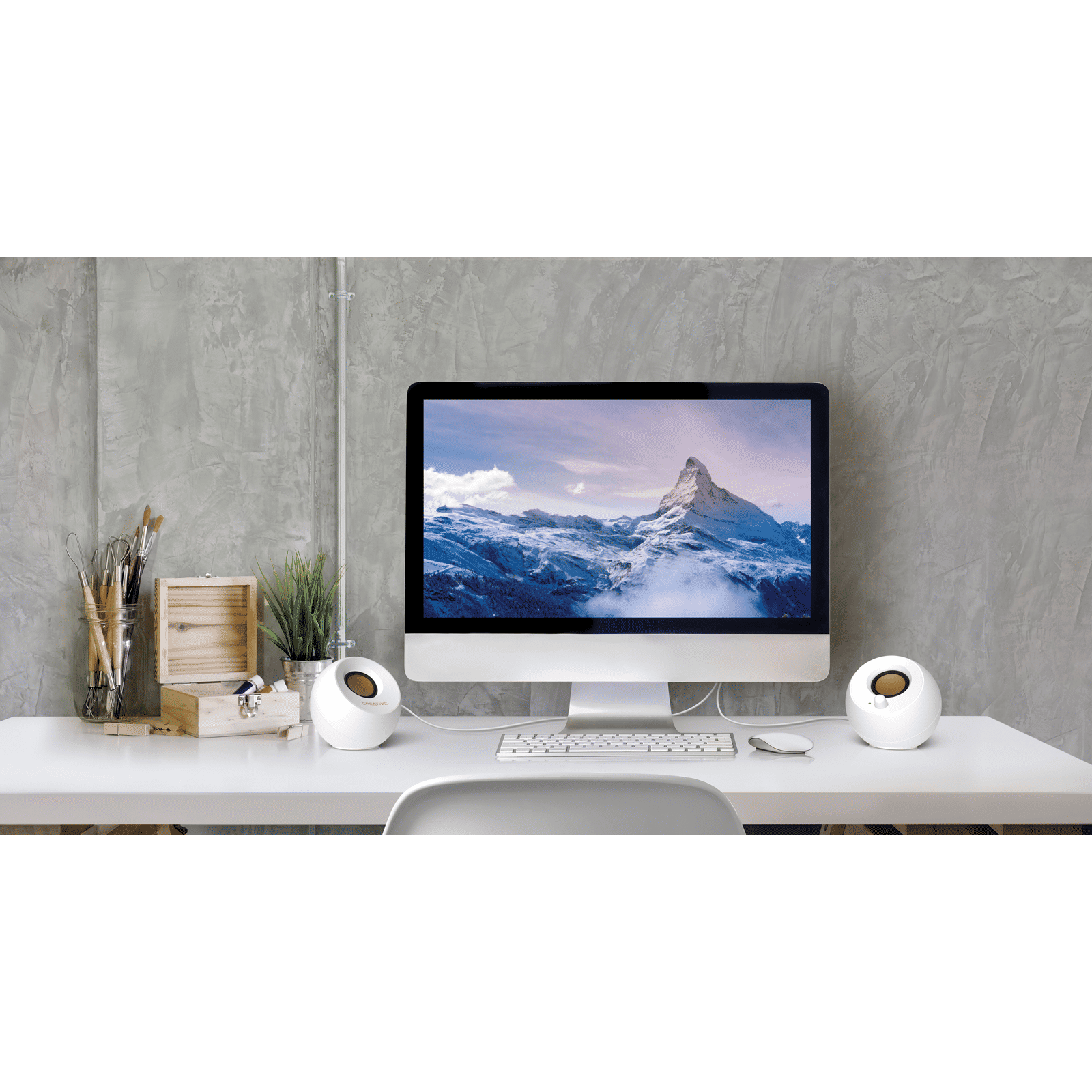 Creative Pebble 4.4W Multimedia Speaker (45 Degree Elevated Drivers, 2.0 Channel, White) Creative Pebble 4.4W Multimedia Speaker (45 Degree Elevated Drivers, 2.0 Channel, White)_12