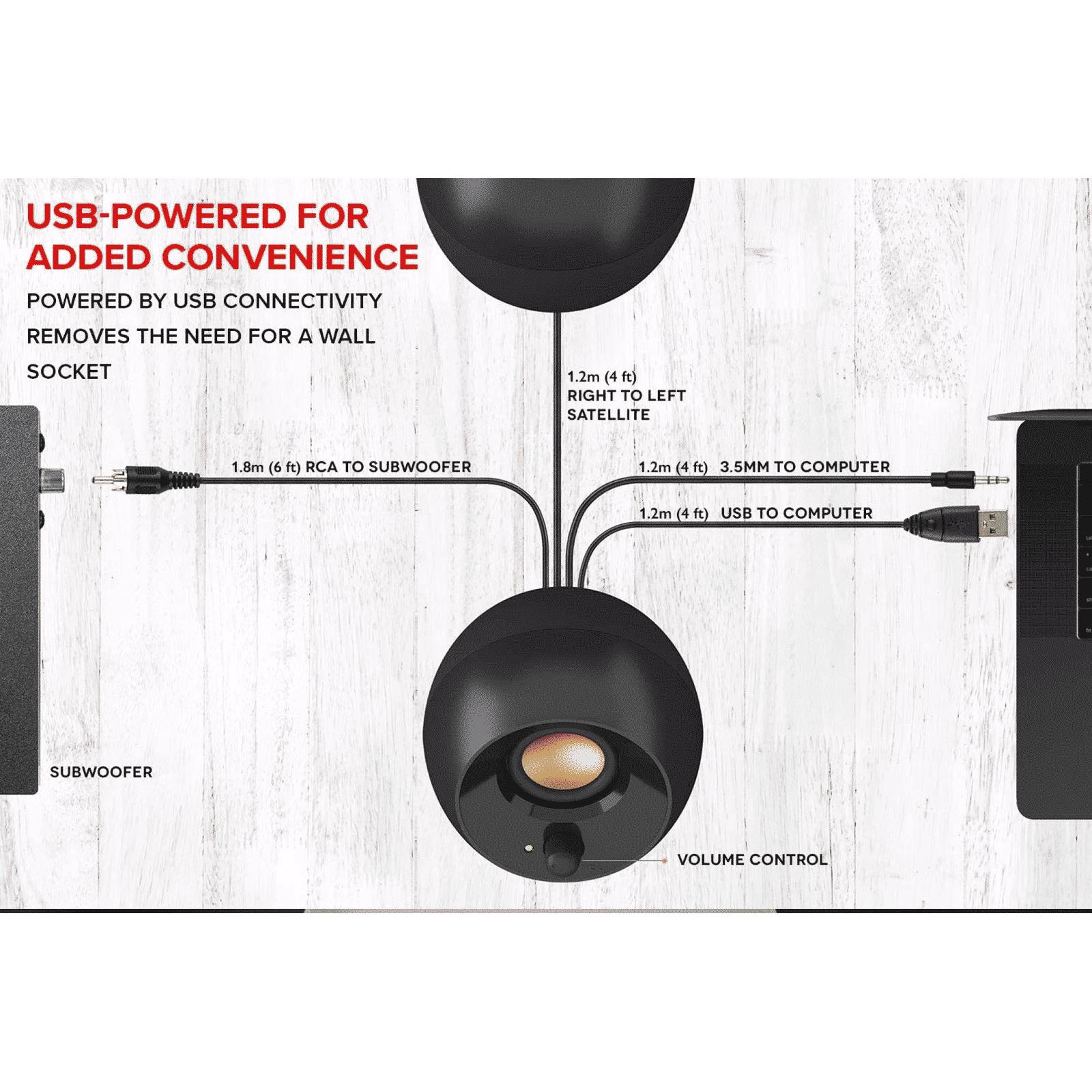 Creative Pebble Plus 16W Multimedia Speaker (45 Degree Elevated Drivers, 2.1 Channel, Black)_5