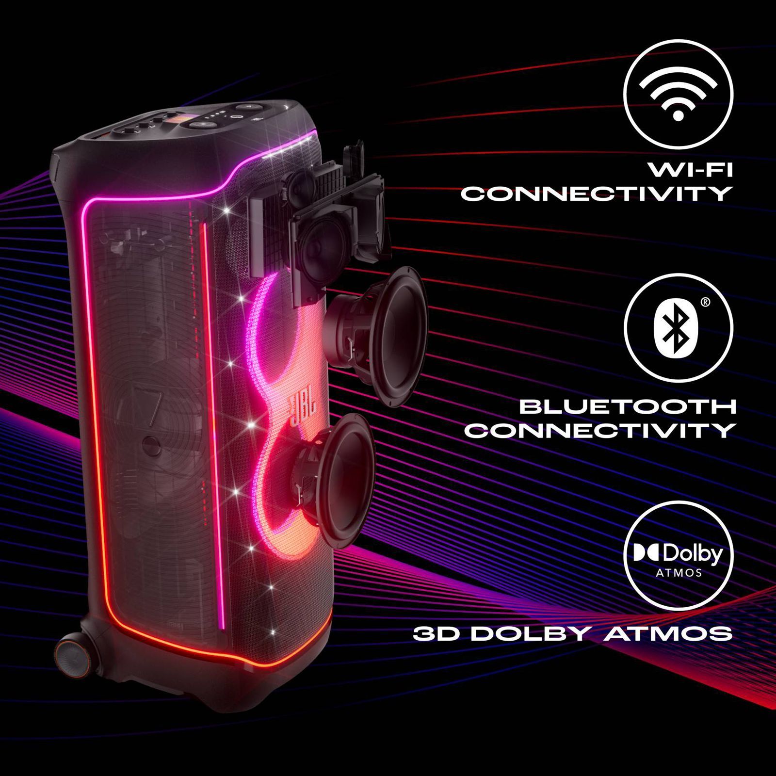 JBL PartyBox Ultimate 1100W Bluetooth Party Speaker (Multi Dimensional Dynamic Lightshow, Black)_14