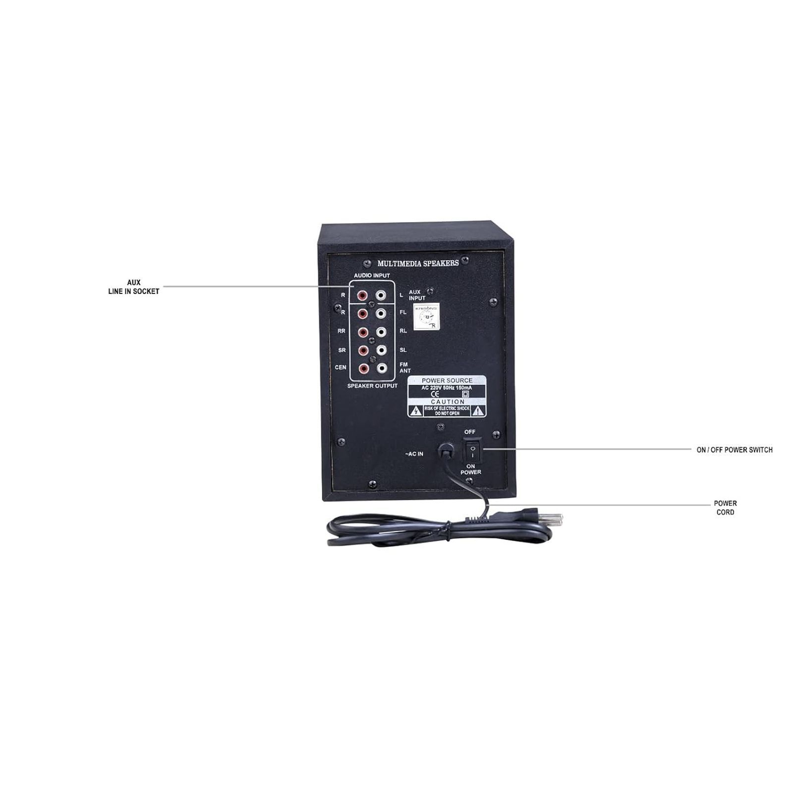 Krisons Crown 60W Bluetooth Home Theatre with Remote (5.1 Channel, Black) Krisons Crown 60W Bluetooth Home Theatre with Remote (5.1 Channel, Black)_6