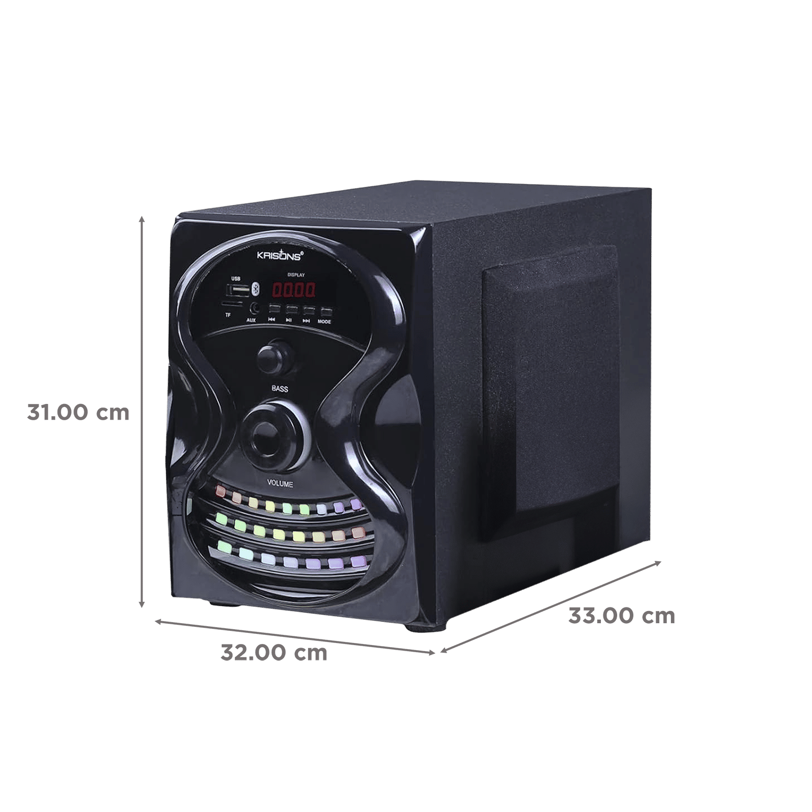Krisons Rainbow 50W Bluetooth Home Theatre with Remote (Bass boost, 2.1 Channel, Black)_2