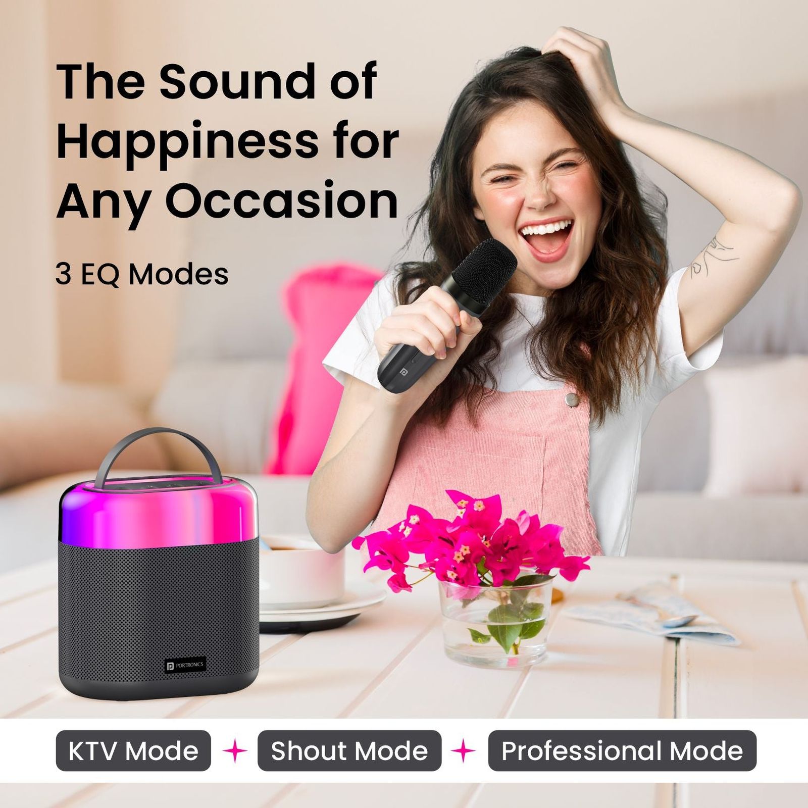 PORTRONICS Dash 3 16W Portable Bluetooth Speaker (5 Magic Voice Effects, Black) PORTRONICS Dash 3 16W Portable Bluetooth Speaker (5 Magic Voice Effects, Black)_8