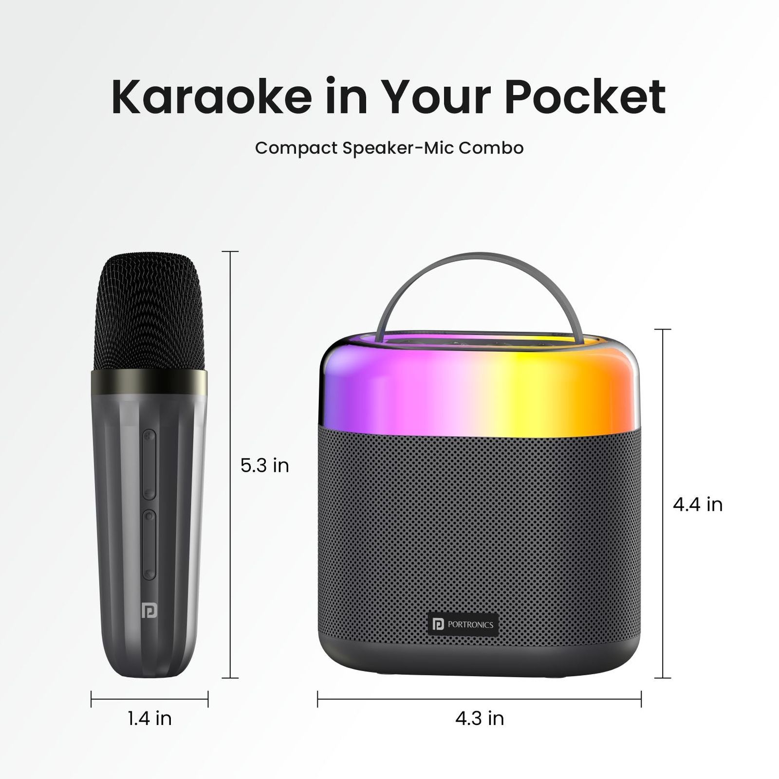 PORTRONICS Dash 3 16W Portable Bluetooth Speaker (5 Magic Voice Effects, Black) PORTRONICS Dash 3 16W Portable Bluetooth Speaker (5 Magic Voice Effects, Black)_10