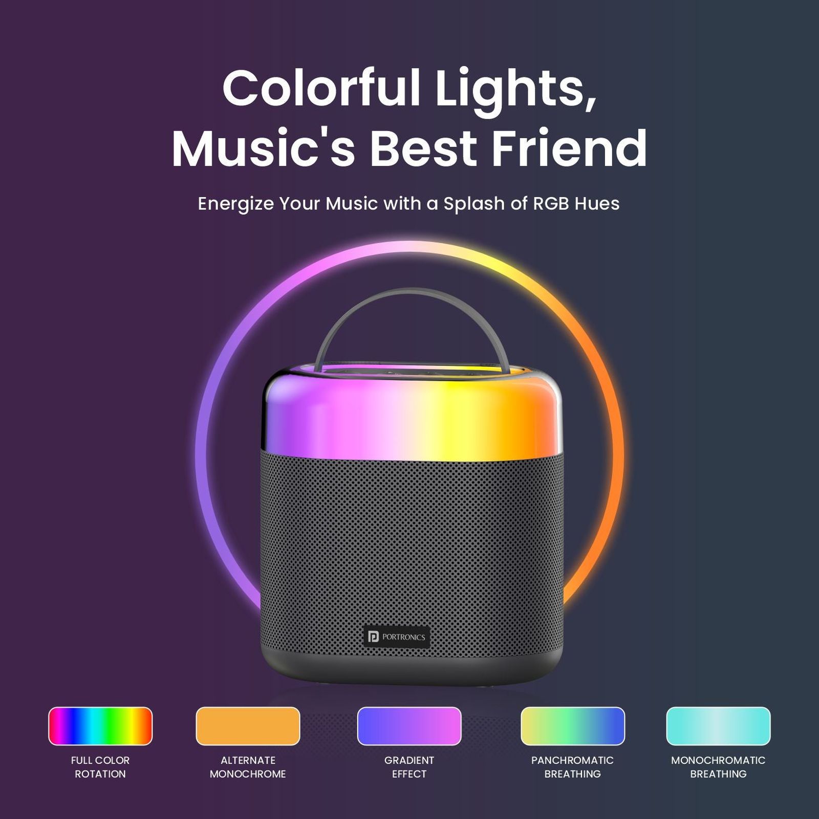 PORTRONICS Dash 3 16W Portable Bluetooth Speaker (5 Magic Voice Effects, Black) PORTRONICS Dash 3 16W Portable Bluetooth Speaker (5 Magic Voice Effects, Black)_6