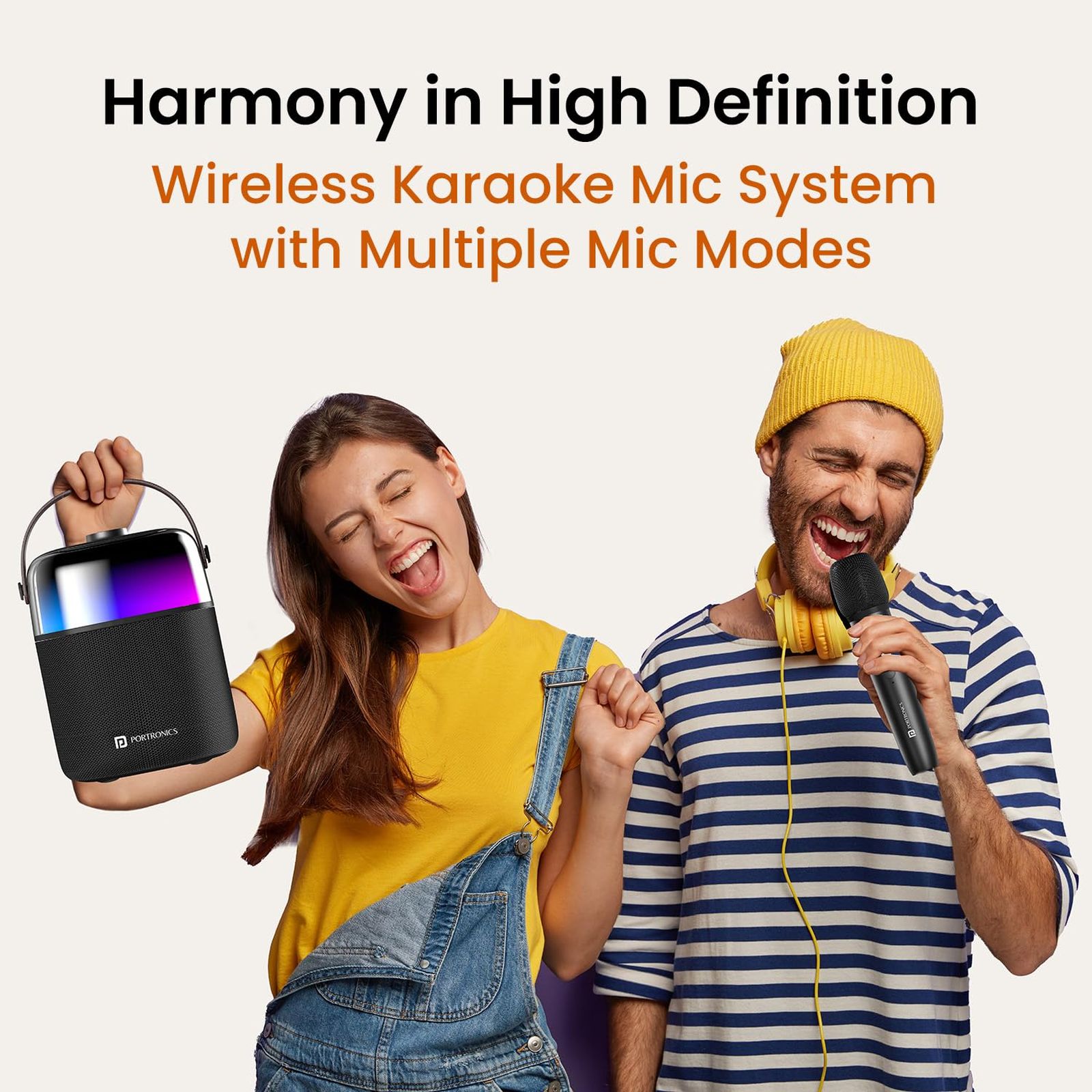 PORTRONICS Dash 4 50W Portable Bluetooth Speaker (IPX5 Water Resistant, 6 RGB Lighting Modes, Black) PORTRONICS Dash 4 50W Portable Bluetooth Speaker (IPX5 Water Resistant, 6 RGB Lighting Modes, Black)_8