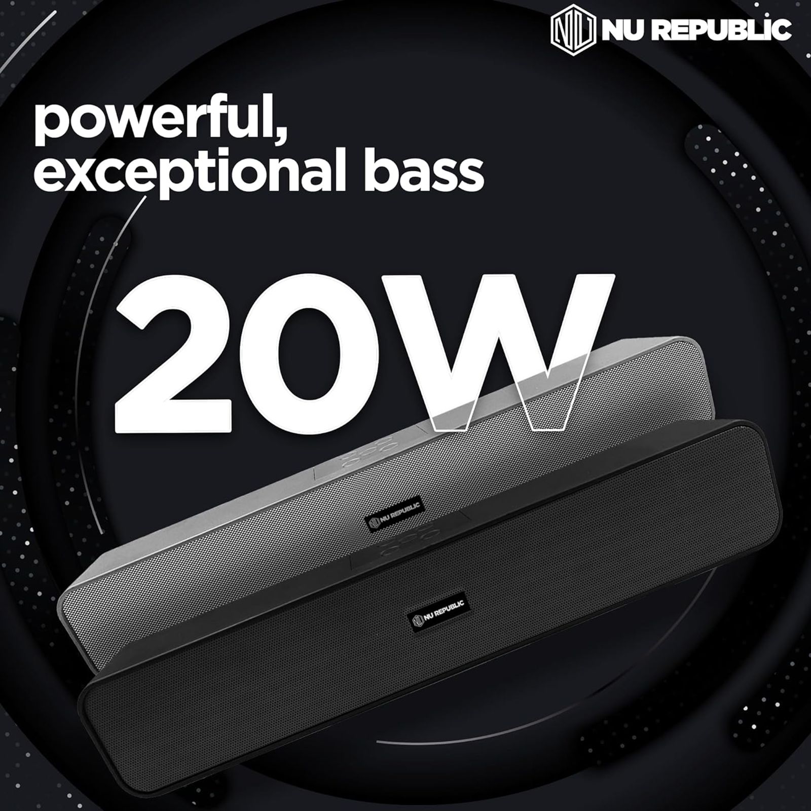 Nu Republic Soundbar 20 20W Bluetooth Soundbar (Bass Boost, Black)_18