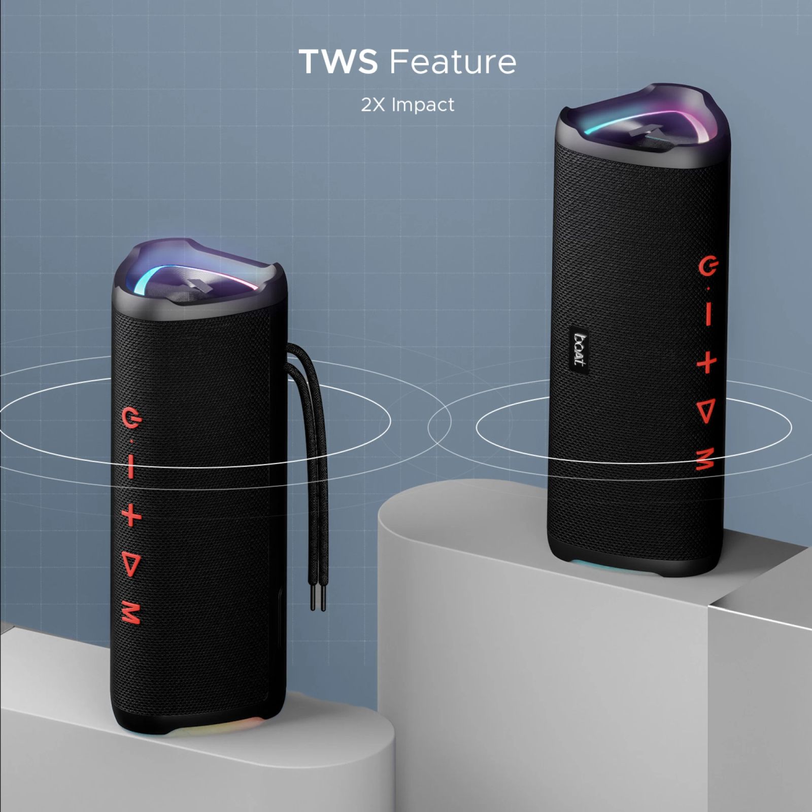 boAt Stone 750 12W Portable Bluetooth Speaker (IPX5 Water Resistant, Stereo Sound, Mono Channel, Raging Black)_6