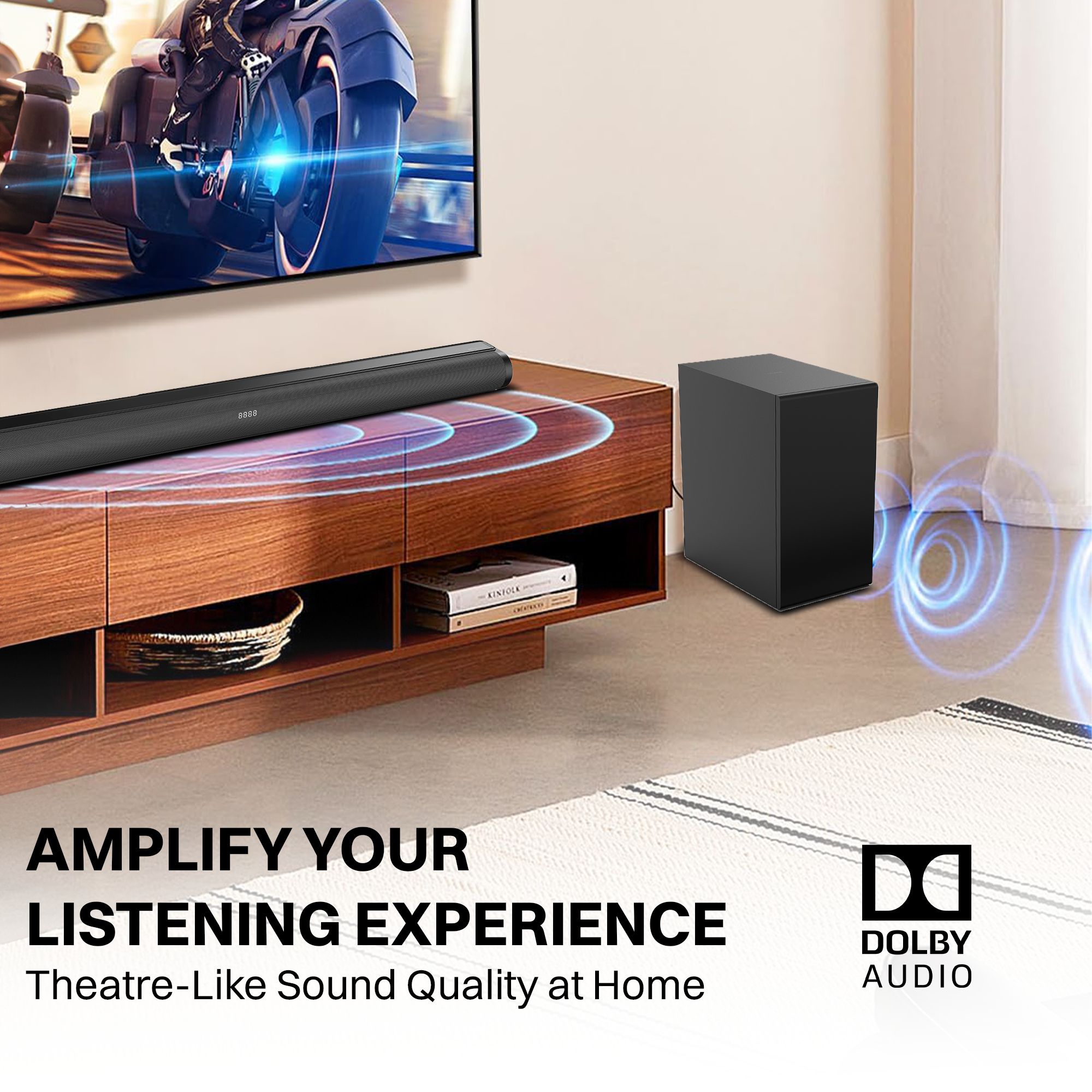 Croma 180W Bluetooth Soundbar with Remote (Dolby Audio, 2.1 Channel, Black)_10