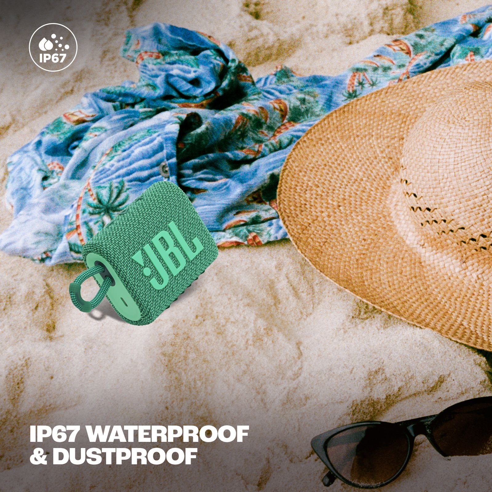 JBL Go 3 Eco 4.2W Portable Bluetooth Speaker (IP67 Waterproof, 5 Hours Playtime, 1.0 Channel, Green)_20