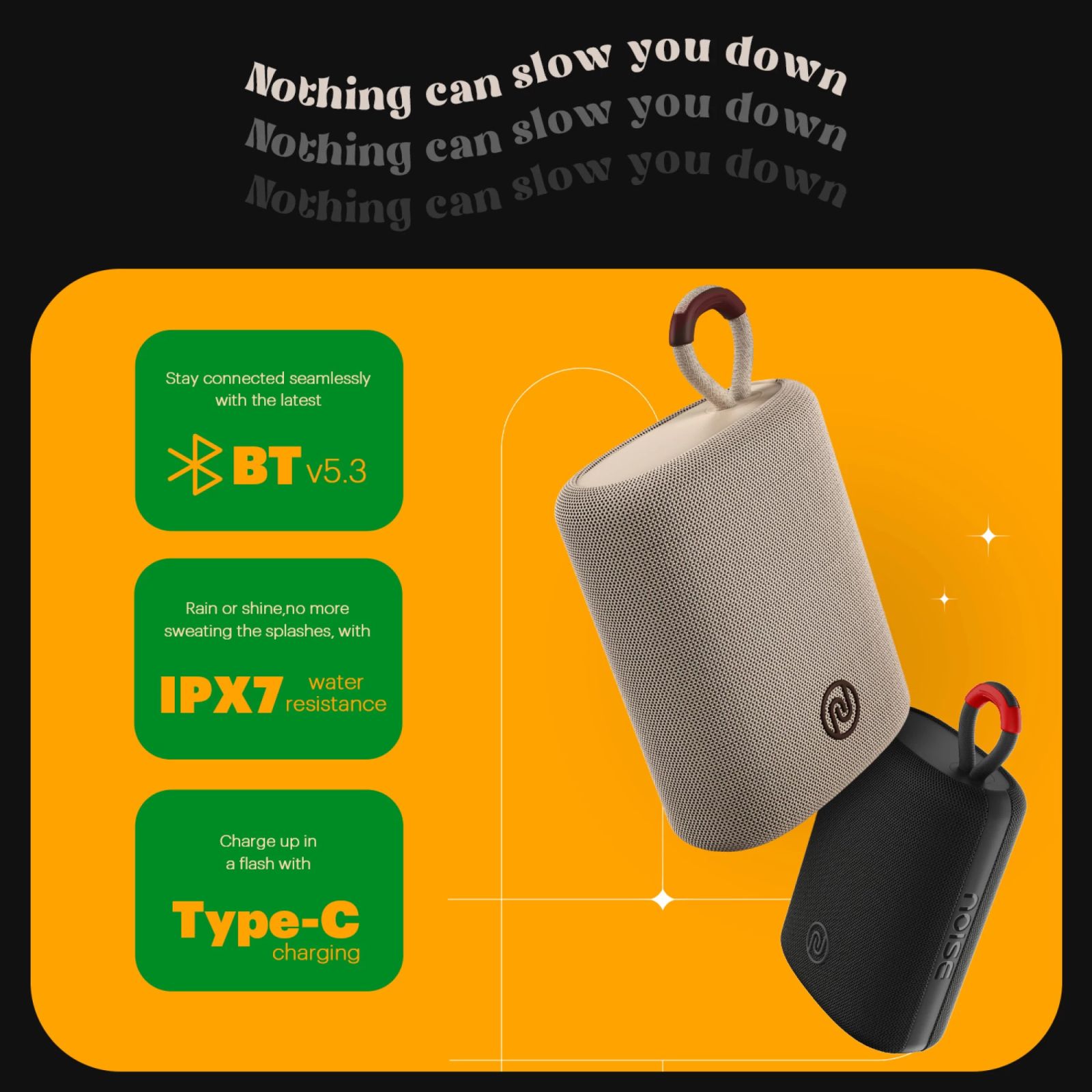 noise VIBE 2 5W Portable Bluetooth Speaker (IPX7 Water Resistant, TWS Pairing, Stereo Channel, Safari Beige) noise VIBE 2 5W Portable Bluetooth Speaker (IPX7 Water Resistant, TWS Pairing, Stereo Channel, Safari Beige)_10