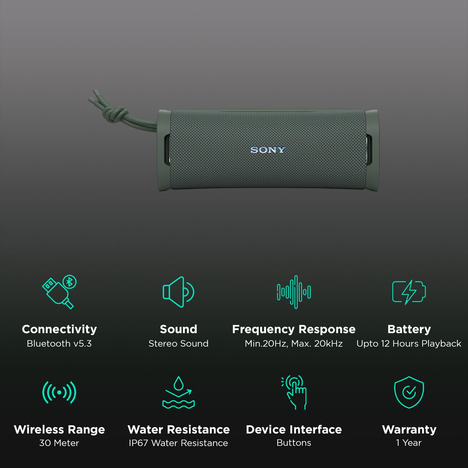 SONY ULT Field 1 Portable Bluetooth Speaker (IP67 Waterproof, Bass Boost, Orange) SONY ULT Field 1 Portable Bluetooth Speaker (IP67 Waterproof, Bass Boost, Orange)_2