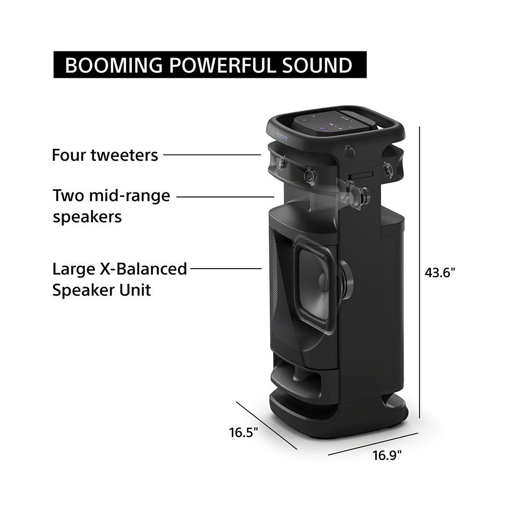 SONY ULT TOWER 10 Bluetooth Party Speaker with Mic (360 Degree Party Light, Black)_9