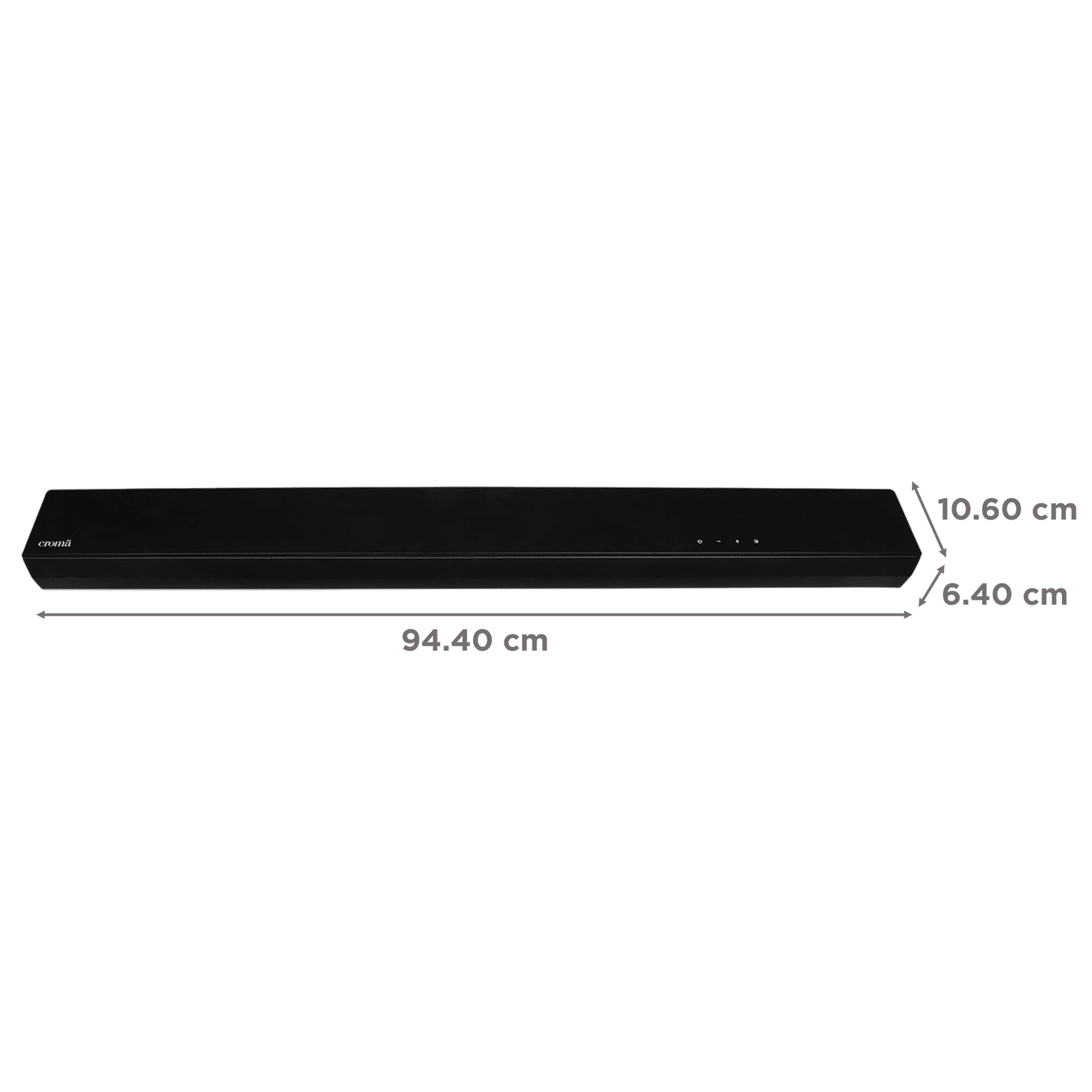Croma 80W Bluetooth Soundbar with Remote (Surround Sound, 2.1 Channel, Black)_3