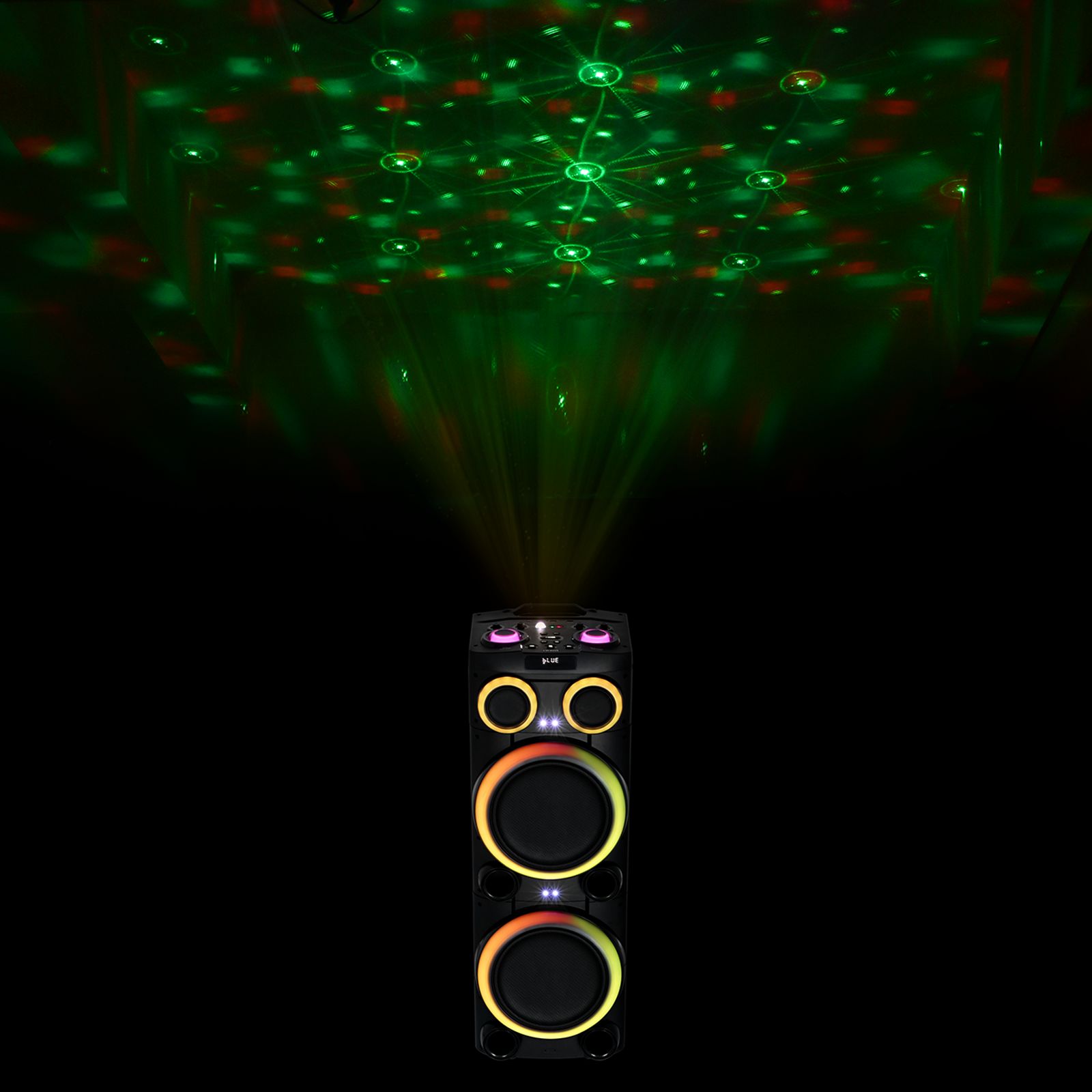 Croma Explode 2.0 1400W Bluetooth Party Speaker with Mic (RGB Party Laser Light, Stereo Channel, Black)_15