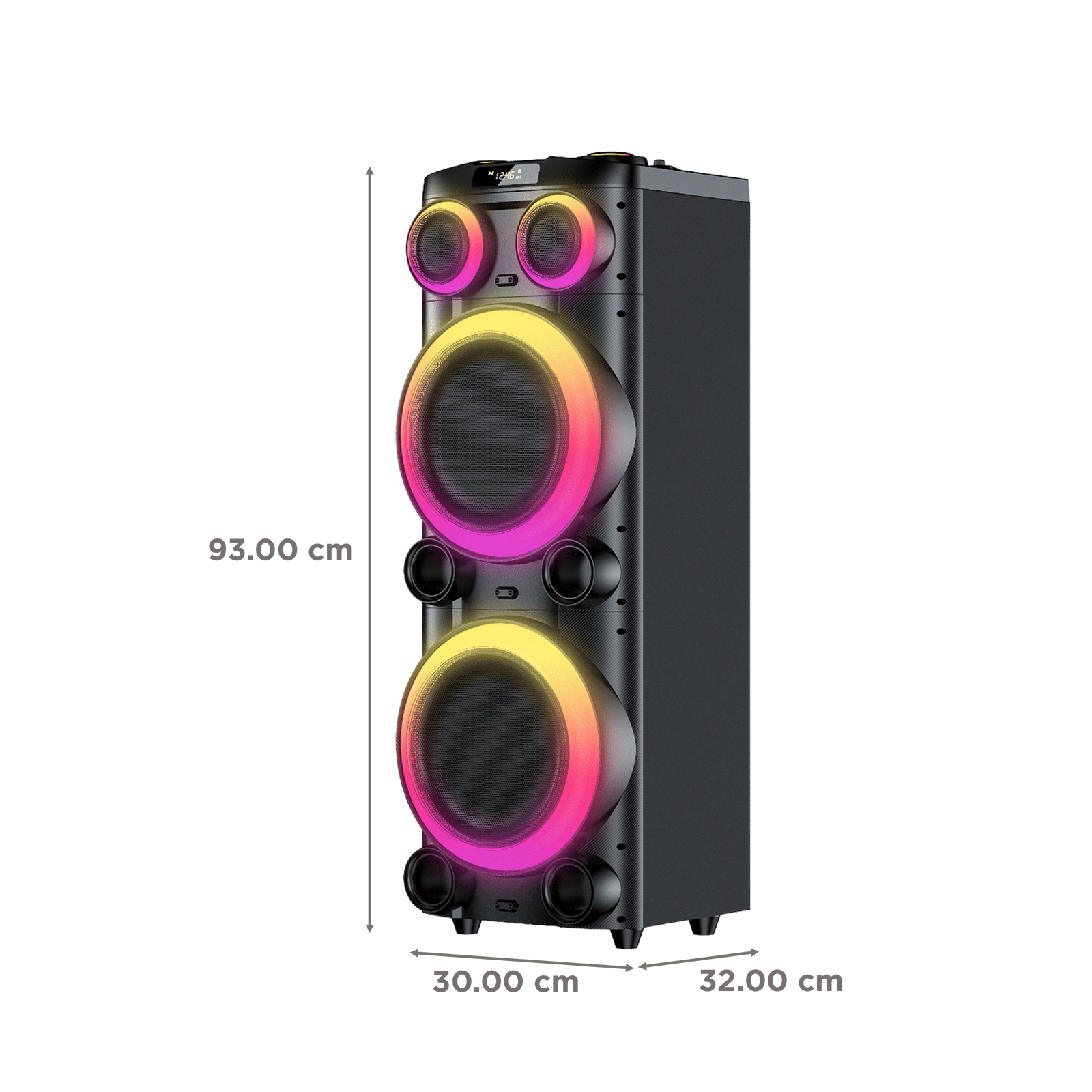 Croma Explode 2.0 1400W Bluetooth Party Speaker with Mic (RGB Party Laser Light, Stereo Channel, Black)_3