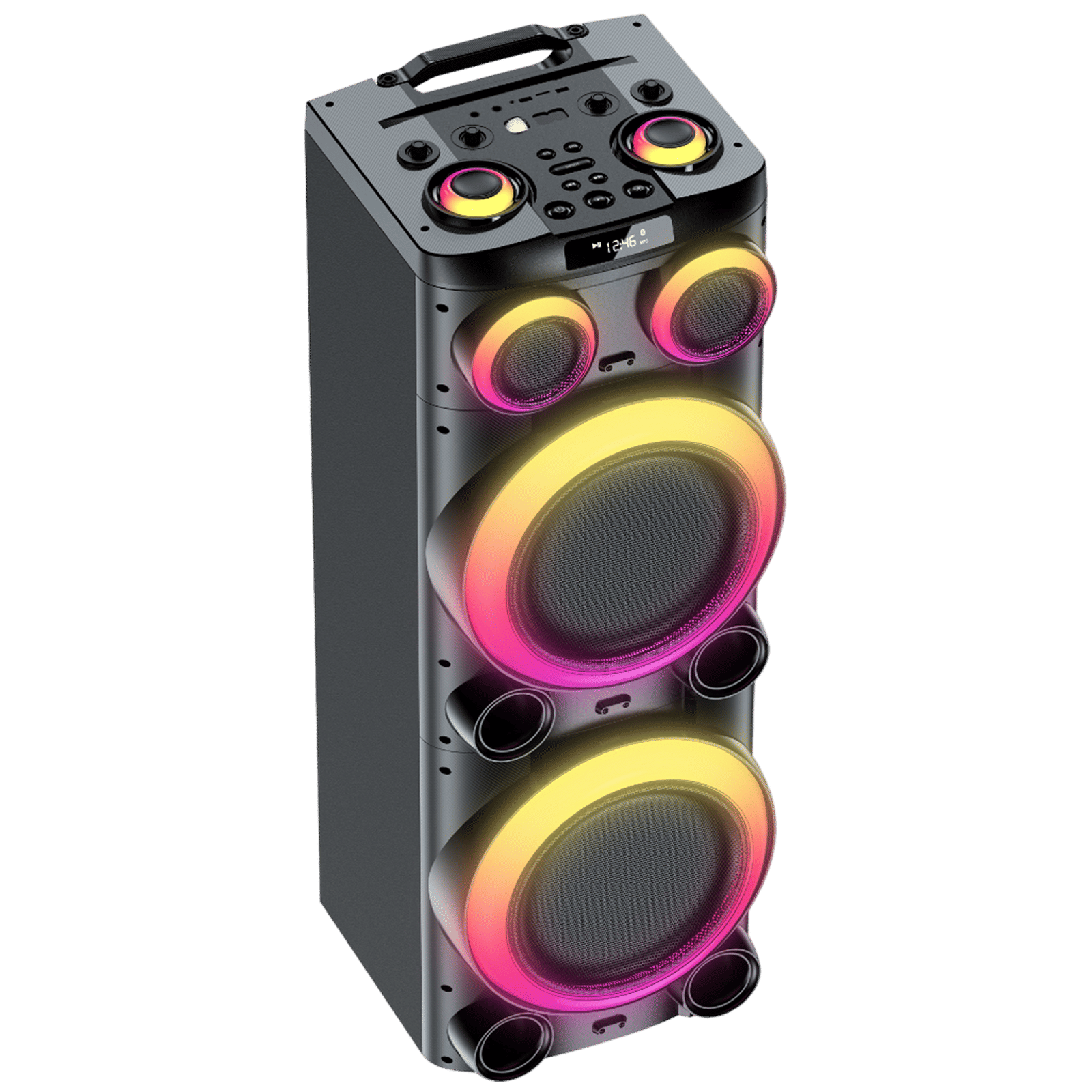 Croma Explode 2.0 1400W Bluetooth Party Speaker with Mic (RGB Party Laser Light, Stereo Channel, Black)_6