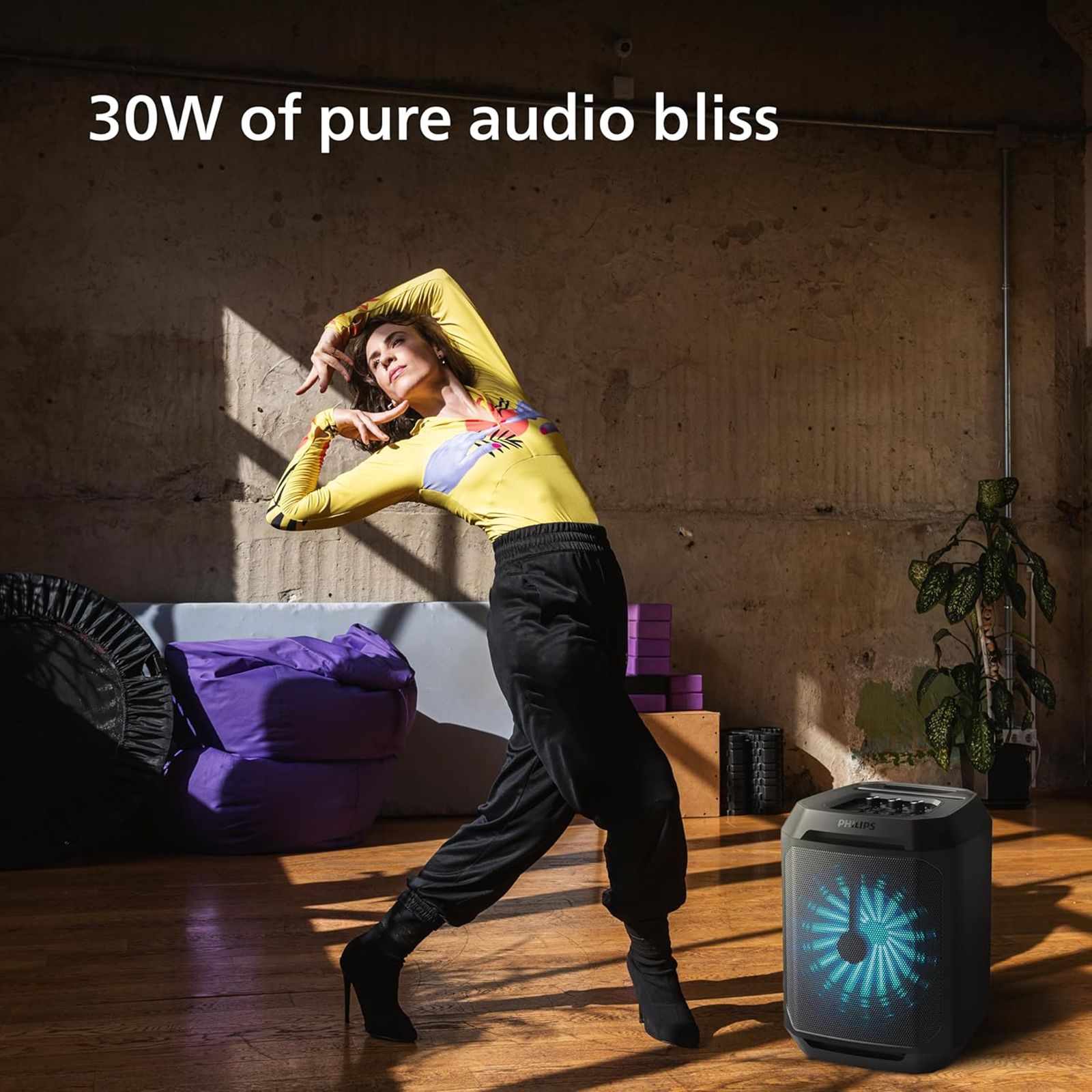 PHILIPS TAX2208/94 30W Bluetooth Party Speaker (Dynamic Bass Boost, Mono Channel, Black)_11