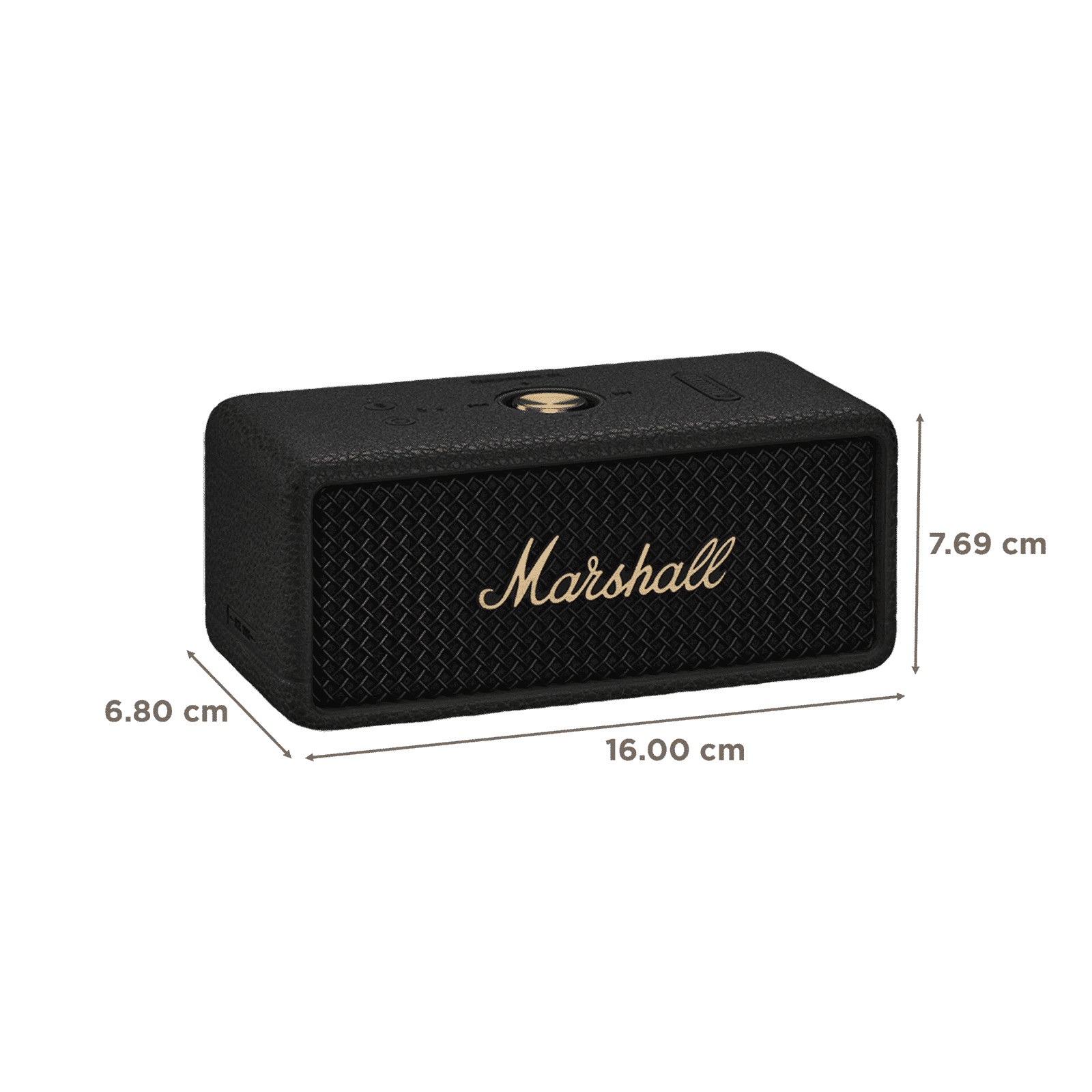 Marshall Emberton III 20W Portable Bluetooth Speaker (IP67 Dust & Waterproof, 360 Degree Sound, Stereo Channel, Black & Brass)_3