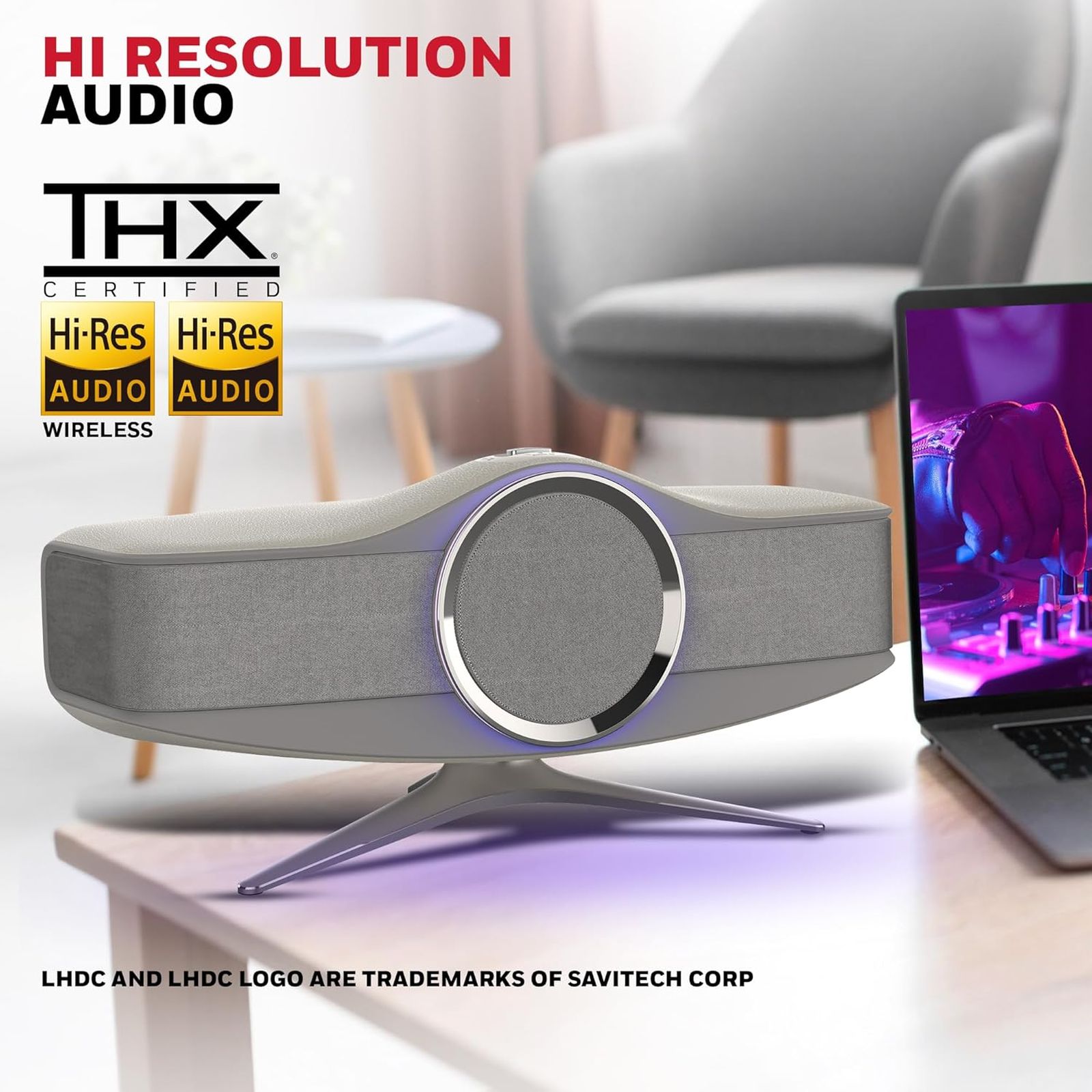 Honeywell Aviator 240W Bluetooth Speaker (THX Certified High Resolution Sound, Stereo Chanel, Grey)_7