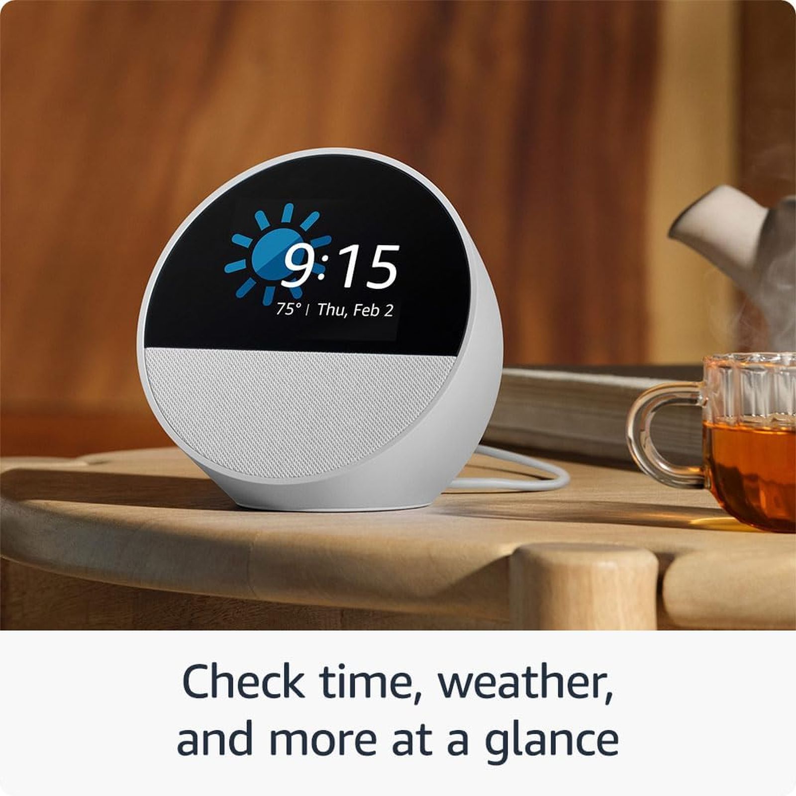 amazon Echo Spot with Built-in Alexa Smart Wi-Fi Speaker (Customizable Smart Clock, Ocean Blue) amazon Echo Spot with Built-in Alexa Smart Wi-Fi Speaker (Customizable Smart Clock, Ocean Blue)_7
