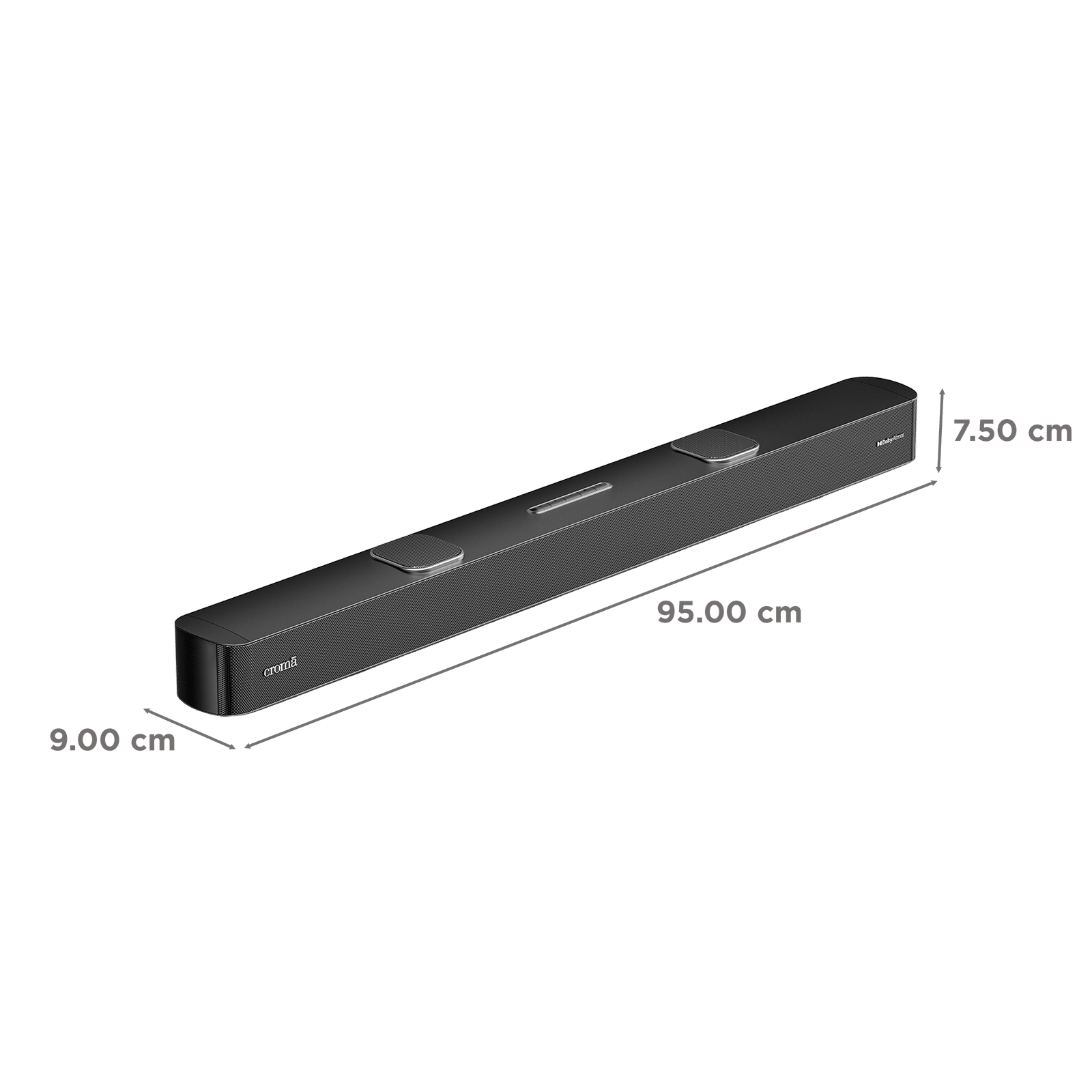 Croma 240W Bluetooth Soundbar with Remote Control (Dolby Atmos, 2.1.2 Channel, Premium Black) Croma 240W Bluetooth Soundbar with Remote Control (Dolby Atmos, 2.1.2 Channel, Premium Black)_3