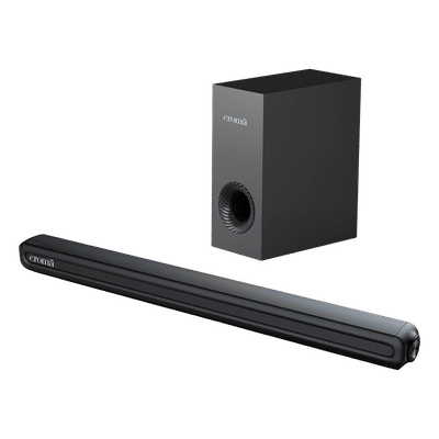 Croma 120W Bluetooth Soundbar with Remote (Preset EQ Modes, 2.1 Channel, Black)