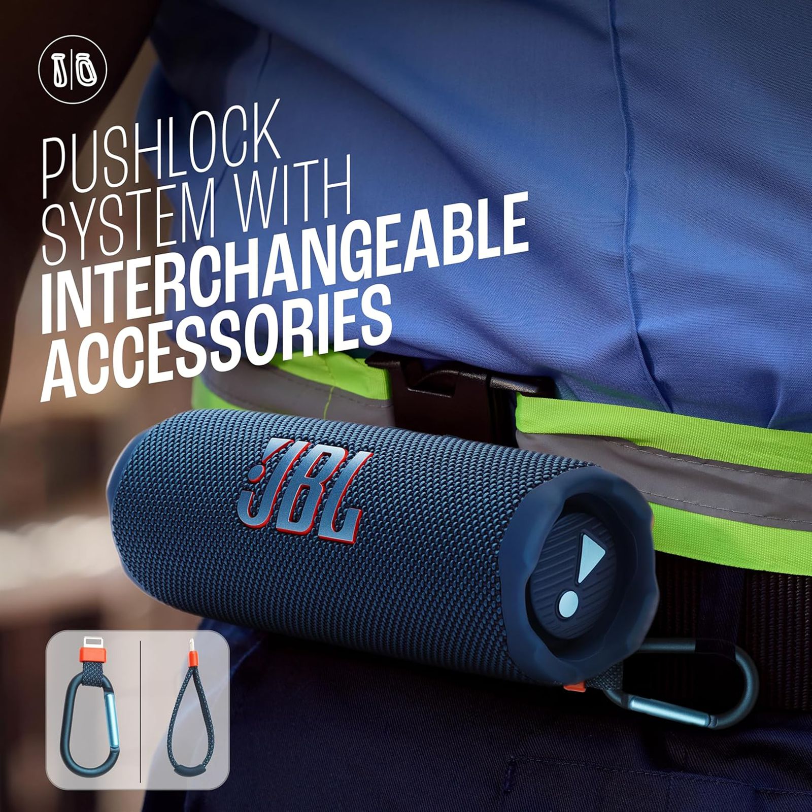 JBL Flip 7 25W Portable Bluetooth Speaker (Waterproof, Bold Pro Sound with AI Sound Boost, Stereo Channel, Blue)_16