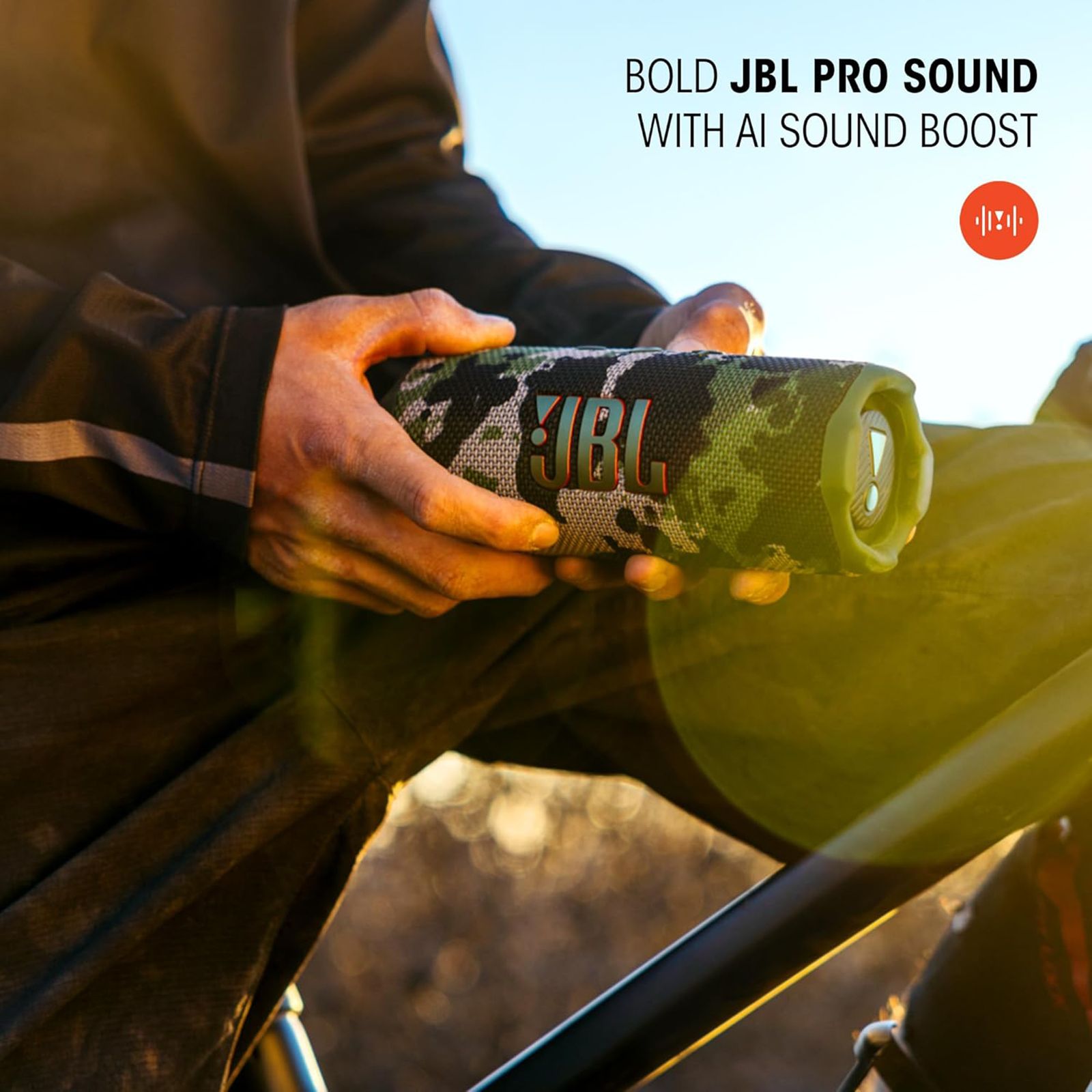 JBL Flip 7 35W Portable Bluetooth Speaker (Waterproof, Bold Pro Sound with AI Sound Boost, Stereo Channel, Squad)_12