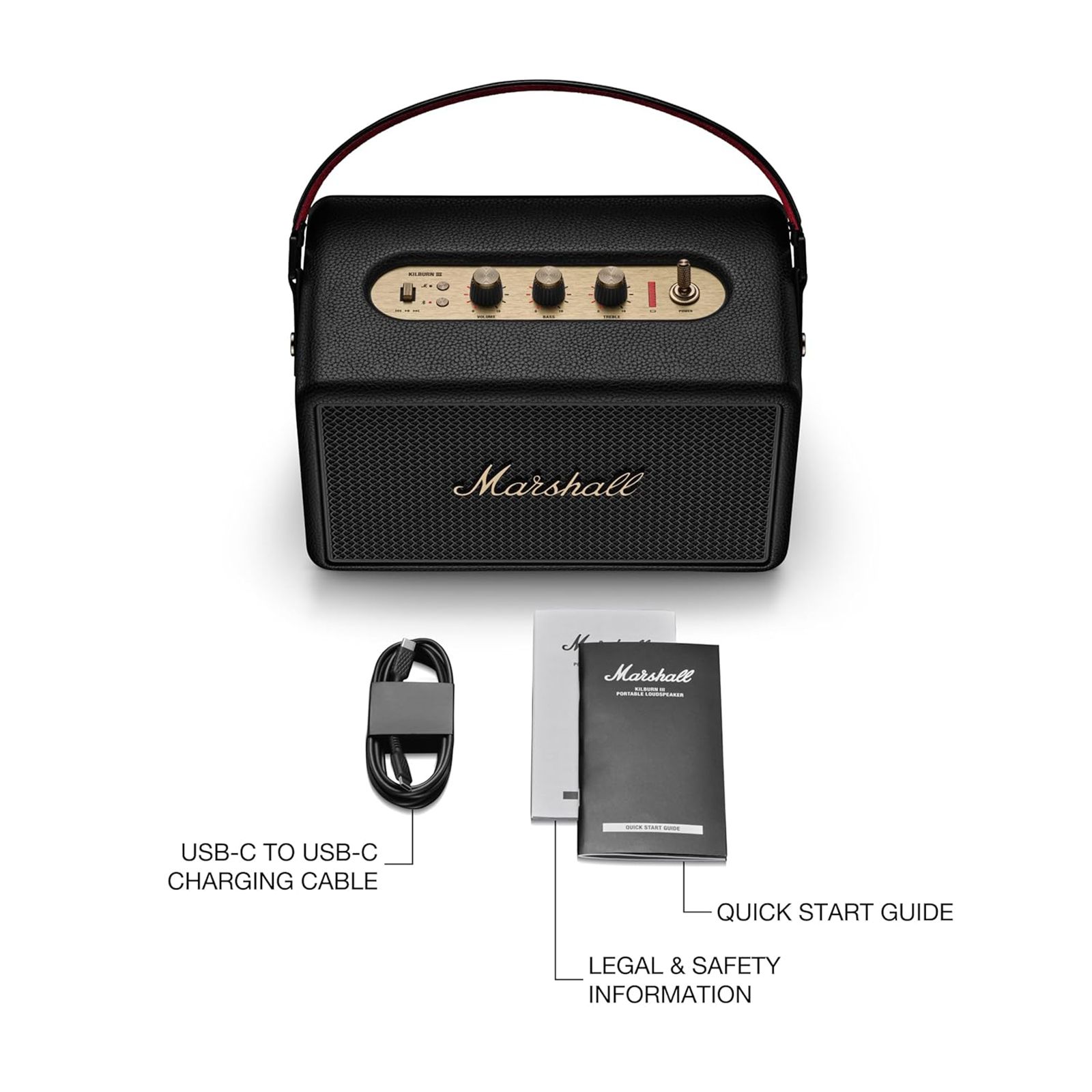 Marshall Kilburn 3 Portable Bluetooth Speaker (IP54 Dust & Water Resistant, 360 Degree Sound, Stereo Channel, Black & Brass) Marshall Kilburn 3 Portable Bluetooth Speaker (IP54 Dust & Water Resistant, 360 Degree Sound, Stereo Channel, Black & Brass)_16