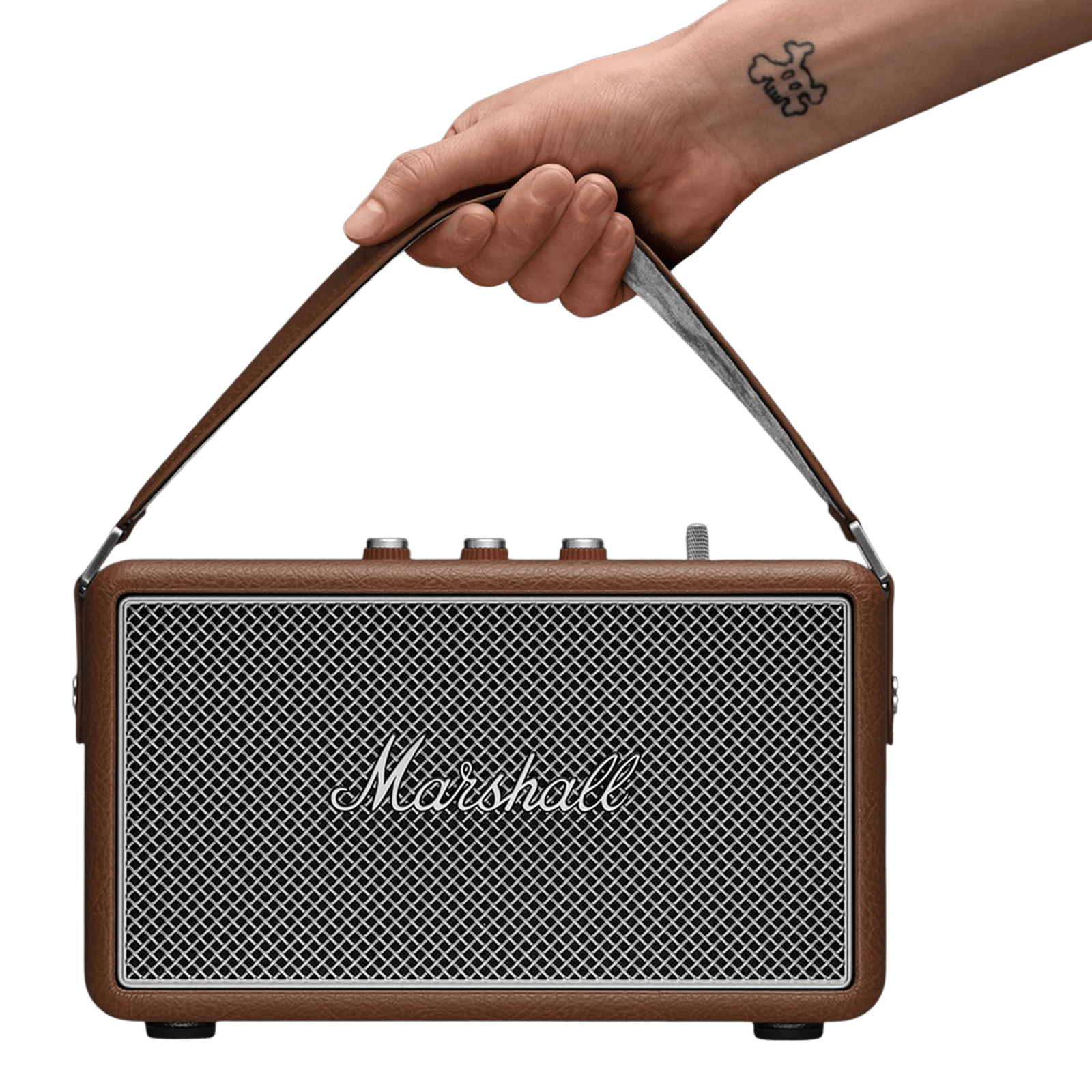 Marshall Kilburn III 36W Portable Bluetooth Speaker (IP54 Water Resistant, 360 Degree True Stereophonic Sound, Stereo Channel, Brown)_5