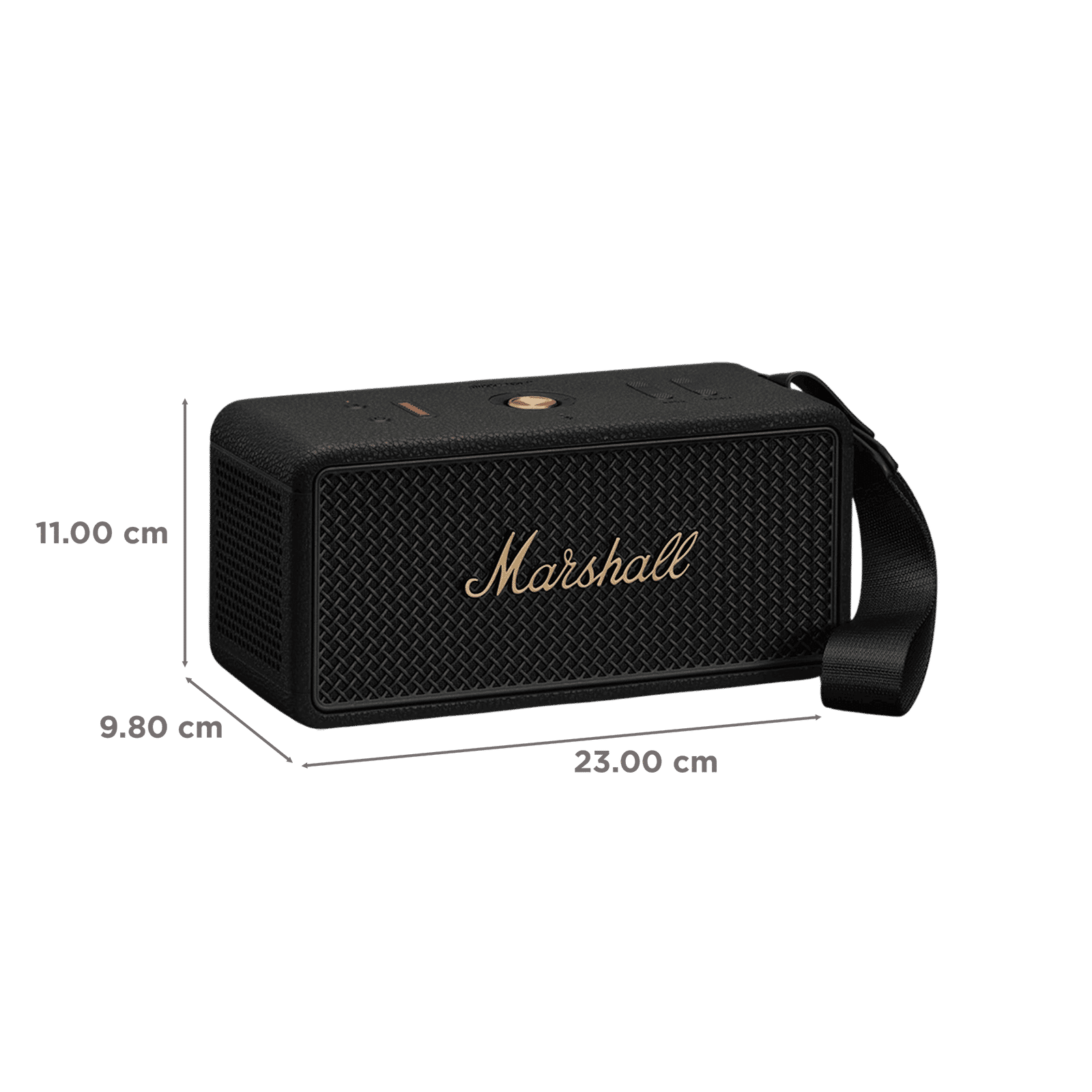 Marshall MIDDLETON 2 80W Portable Bluetooth Speaker (IP67 Waterproof, 360 Degree True Stereophonic Sound, Stereo Channel, Black & Brass)_2