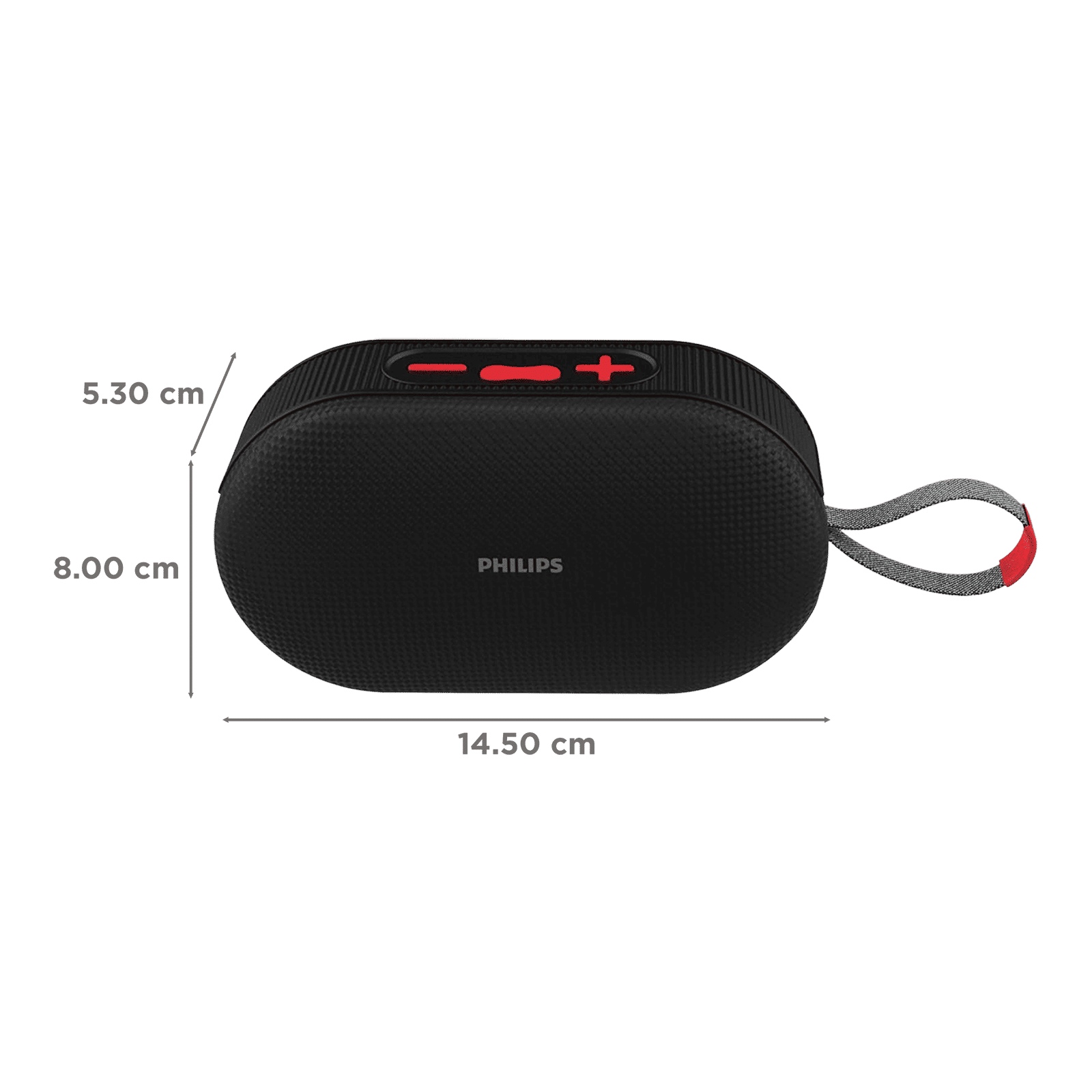 PHILIPS 12W Portable Bluetooth Speaker (IPX4 Water Resistance, RGB Light Modes, Mono Channel, Black)_3