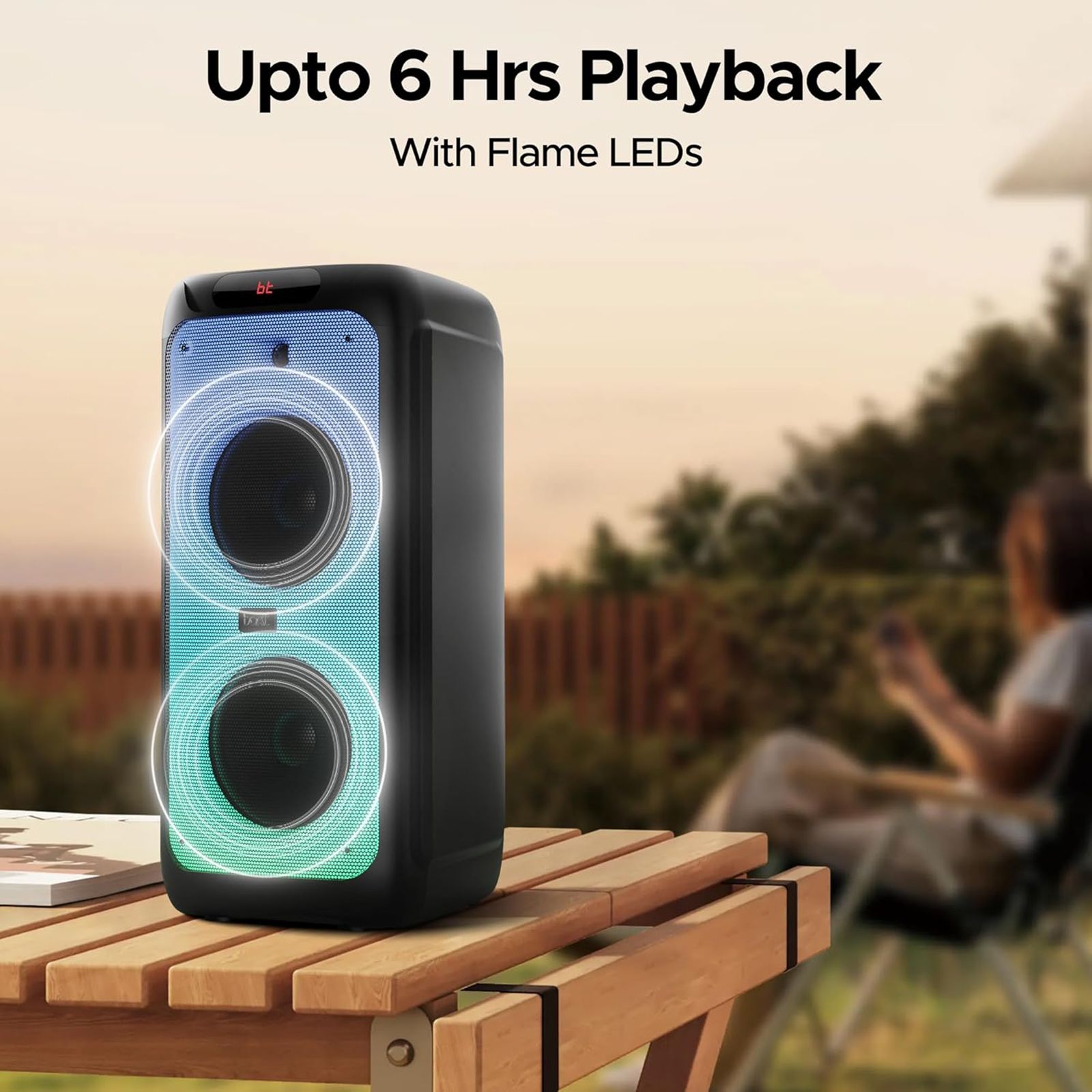 boAt Party Pal 390 160W Bluetooth Party Speaker with Mic (TWS Mode, 2.0 Channel, Space Black) boAt Party Pal 390 160W Bluetooth Party Speaker with Mic (TWS Mode, 2.0 Channel, Space Black)_4