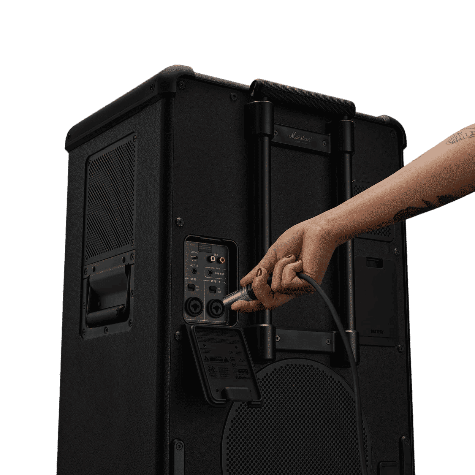 Marshall BROMLEY 750 442W Bluetooth Party Speaker (Integrated Stage Lights, Stereo Channel, Black & Brass)_7