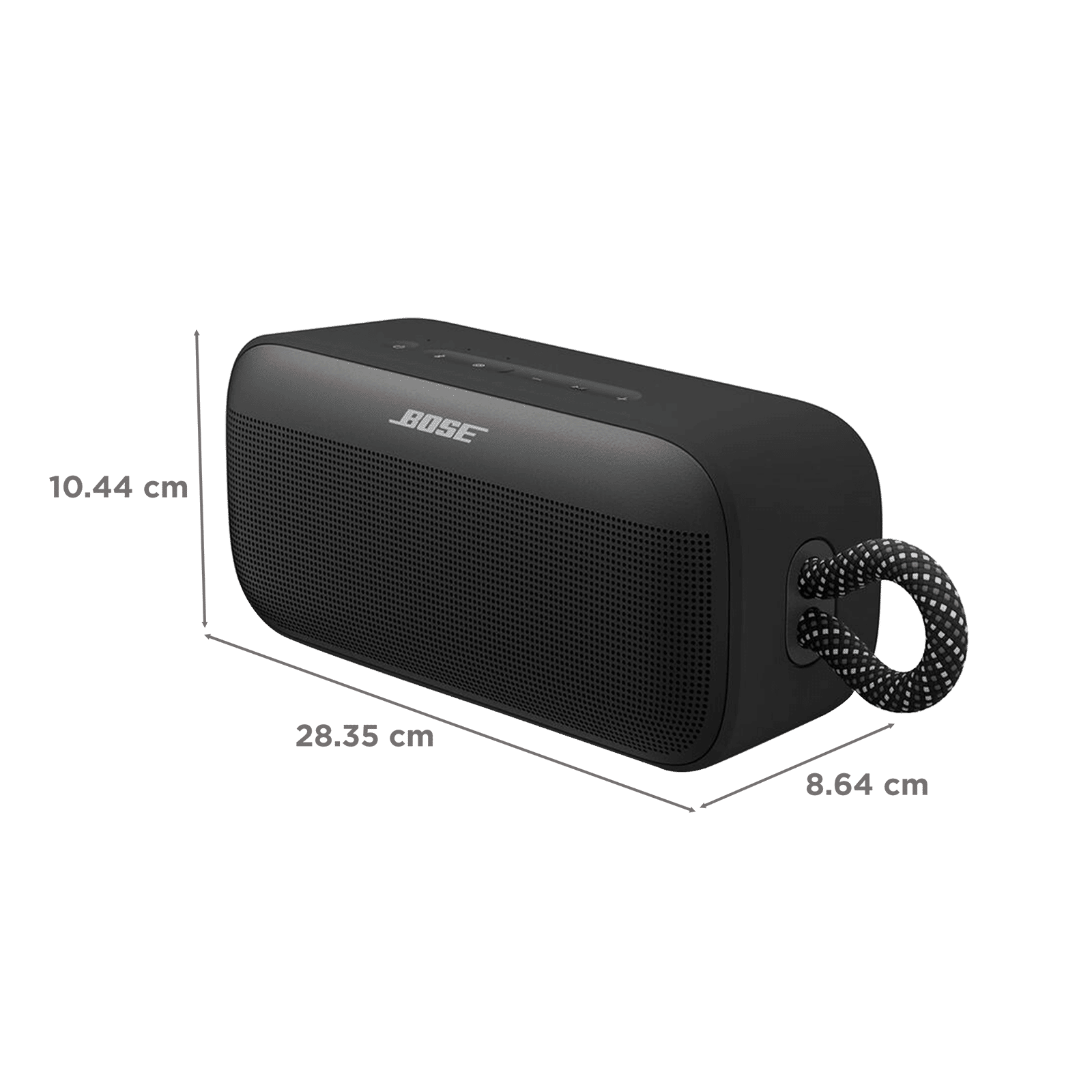 Bose SoundLink Plus 5.25W Portable Bluetooth Speaker (IP67 Water Resistant, 20 Hours Playback Time, Mono Speaker, Black)_3